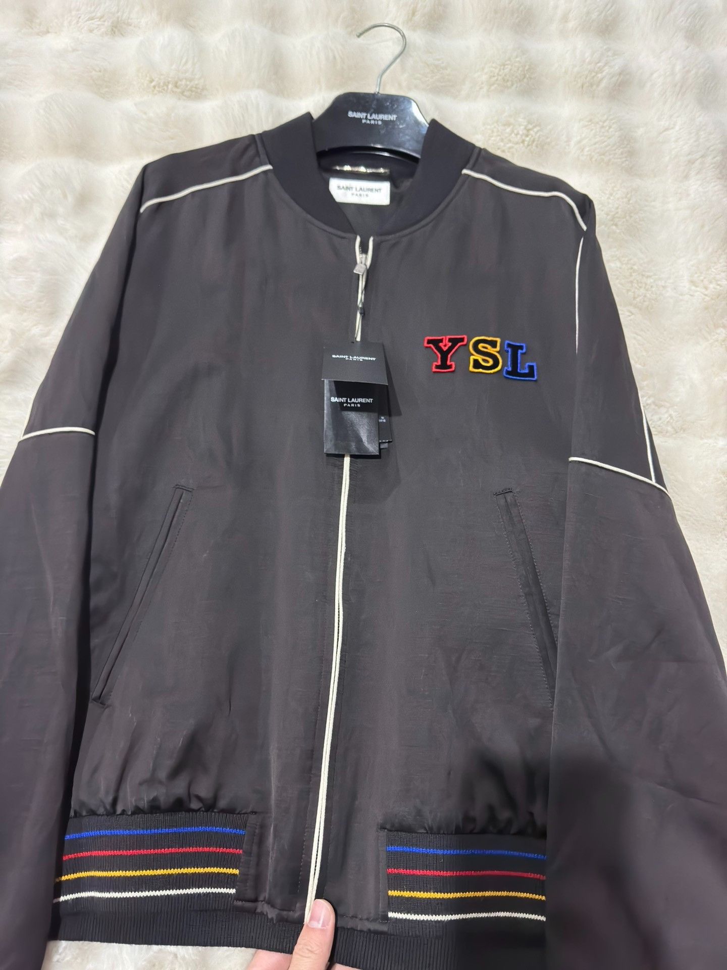 Saint Laurent Paris Saint Laurent SLP Logo Men's Baseball Jacket Size US L / EU 52-54 / 3 - 5 Thumbnail