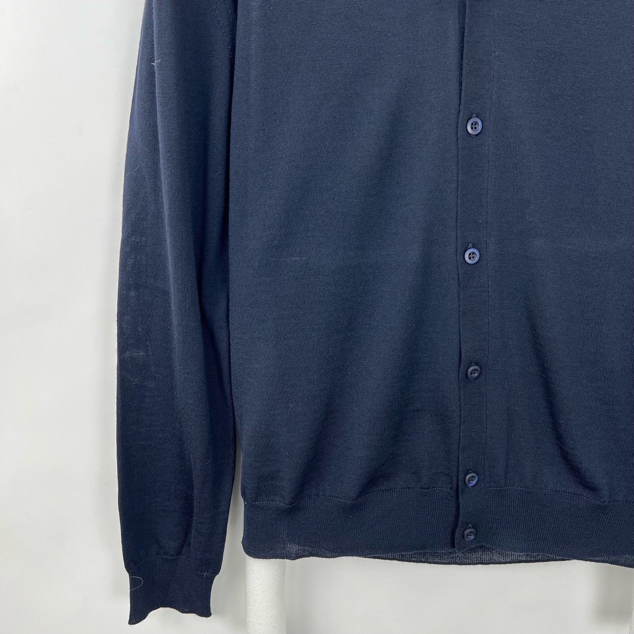 Prada Prada Dark Blue V-Neck Knit Cardigan Size US M / EU 48-50 / 2 - 6 Thumbnail