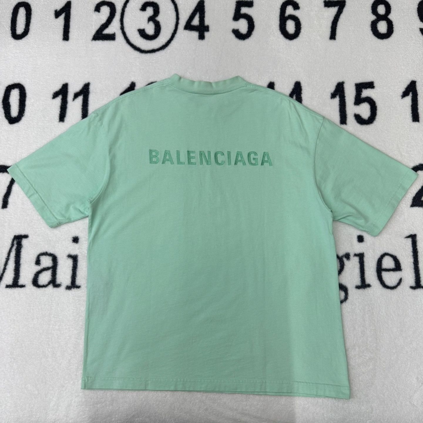 Balenciaga Balenciaga Mint Green Short-Sleeve T-Shirt Size US M / EU 48-50 / 2 - 2 Thumbnail