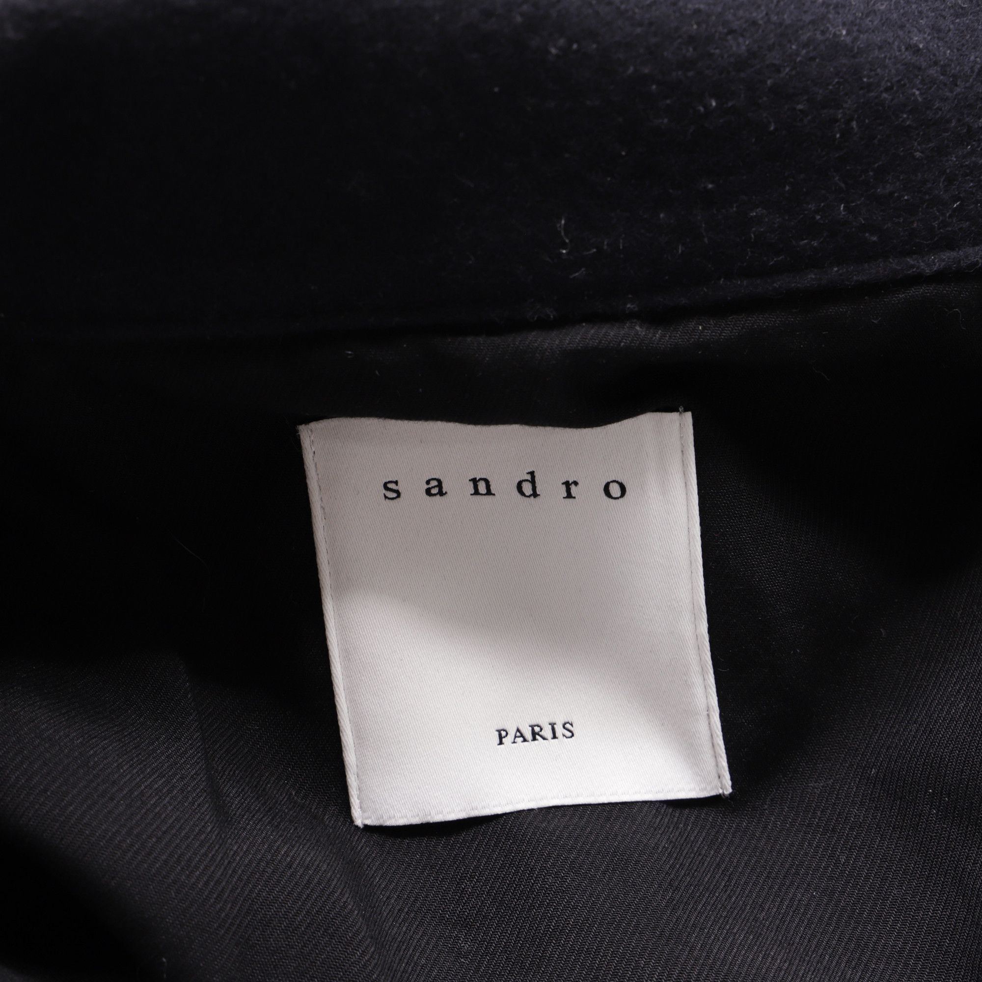 Sandro Sandro Button-Down Jacket with Pockets in Navy Blue Wool Size US M / EU 48-50 / 2 - 5 Thumbnail