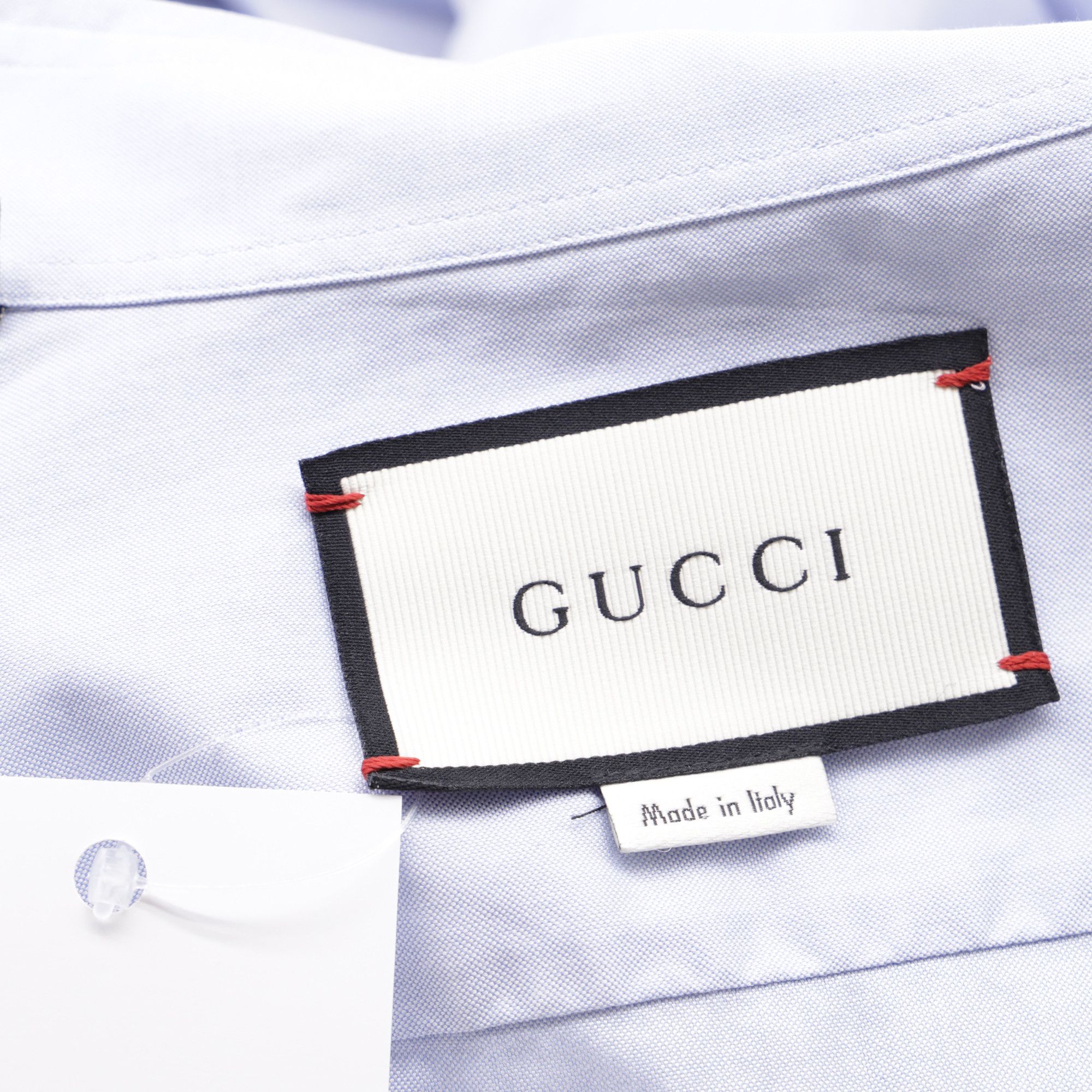 Gucci Gucci Kingsnake Embroidered Shirt in Blue Cotton Size US M / EU 48-50 / 2 - 5 Thumbnail
