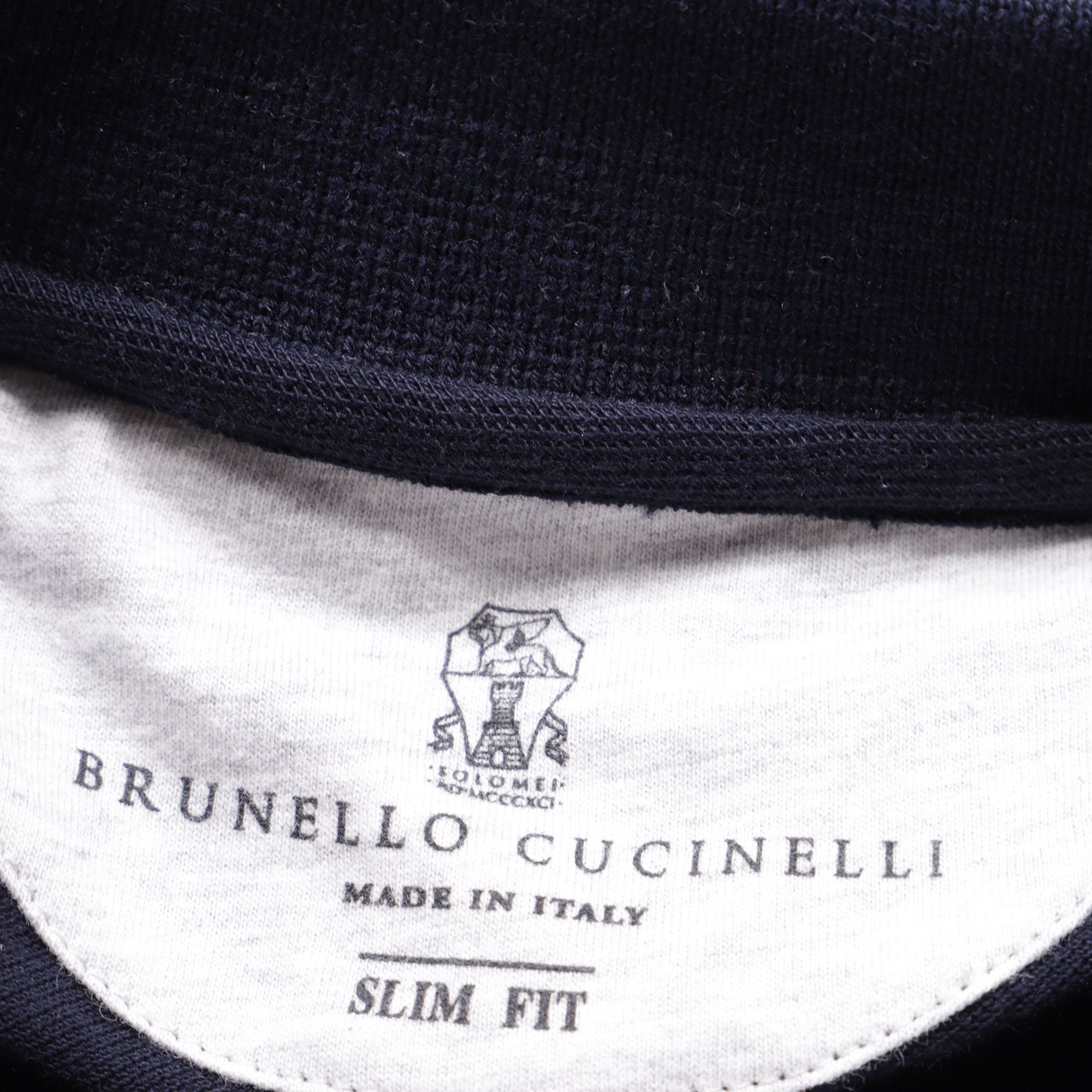 Brunello Cucinelli Brunello Cucinelli Logo Embroidered Polo Shirt in Navy Blue Size US XS / EU 42 / 0 - 4 Thumbnail