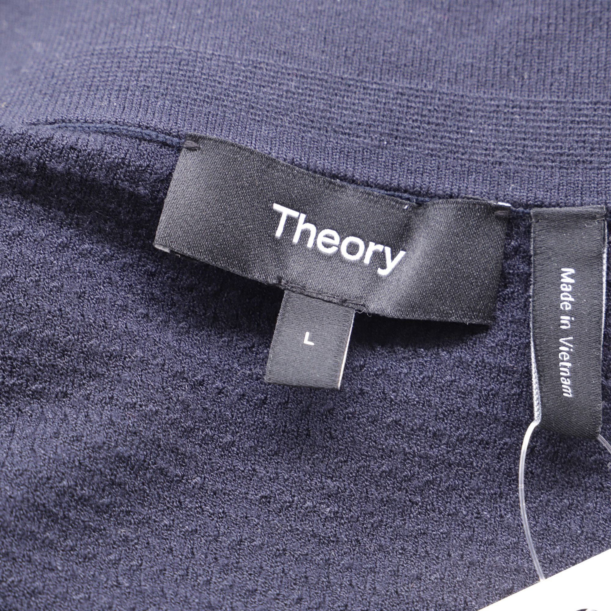 Theory Theory Knitted Collared Sweater in Navy Blue Viscose Size US M / EU 48-50 / 2 - 5 Thumbnail