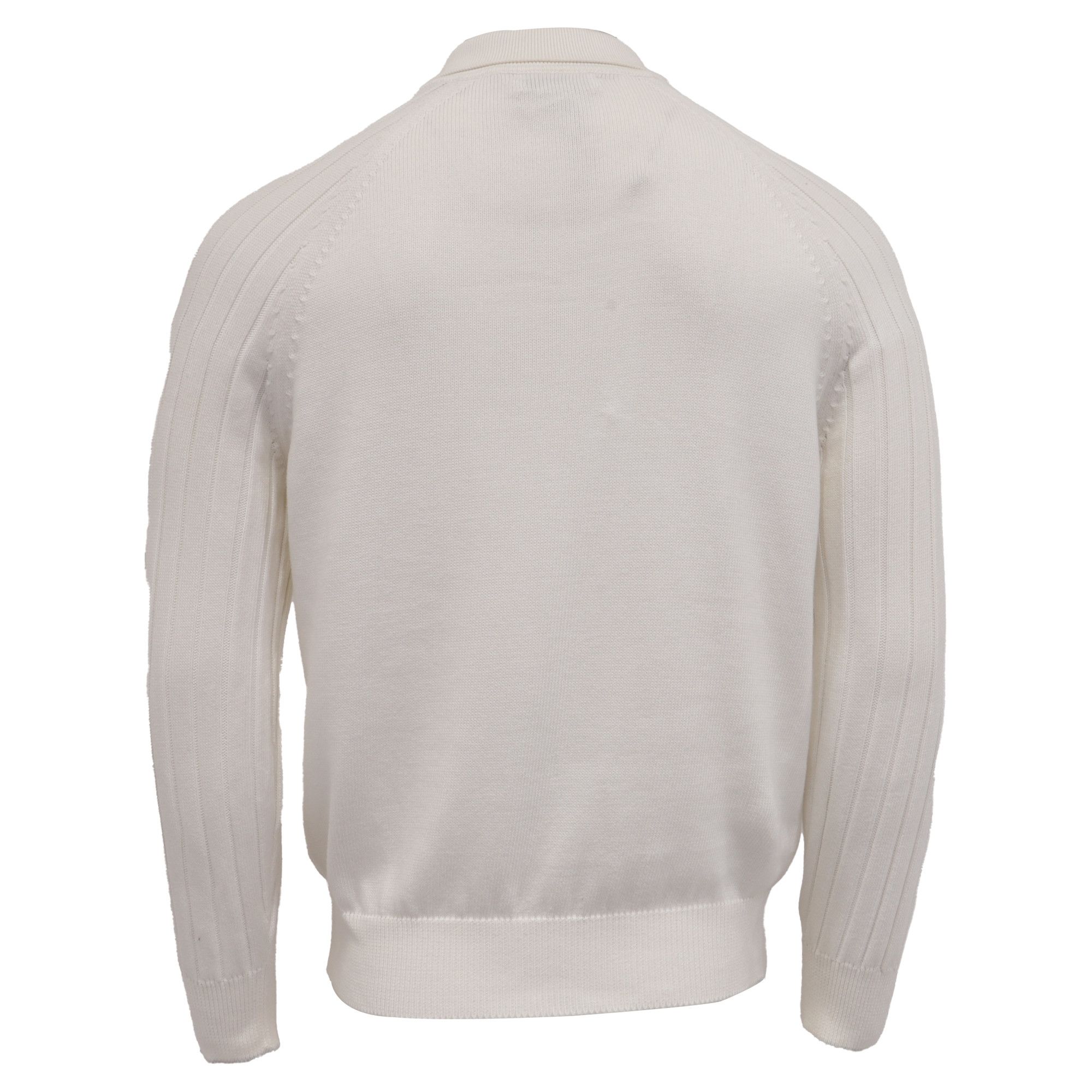 Brunello Cucinelli Brunello Cucinelli Knitted Long Sleeve Polo Sweater in Whit Size US XXL / EU 58 / 5 - 4 Thumbnail