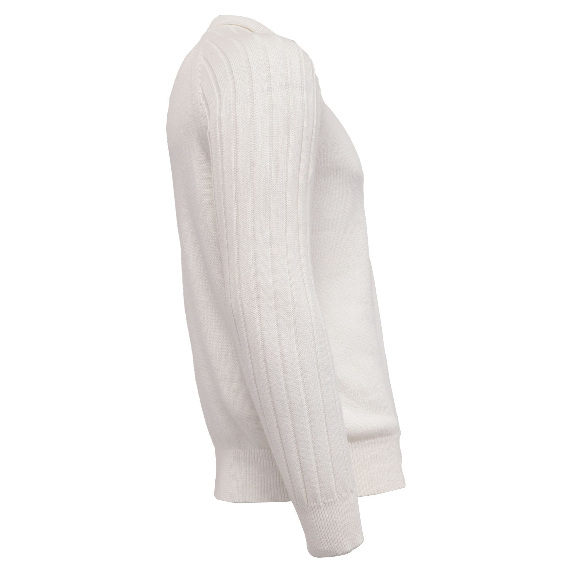 Brunello Cucinelli Brunello Cucinelli Knitted Long Sleeve Polo Sweater in Whit Size US XXL / EU 58 / 5 - 3 Thumbnail