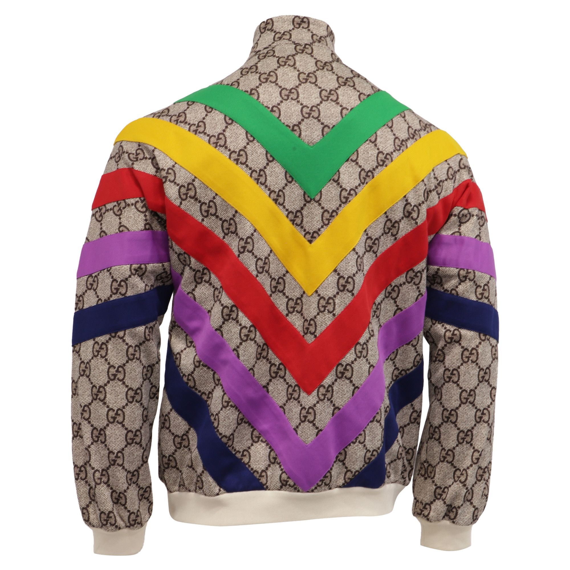 Gucci Gucci GG Rainbow Jersey Zip-Up Jacket in Multicolor Polyeste Size US M / EU 48-50 / 2 - 4 Thumbnail