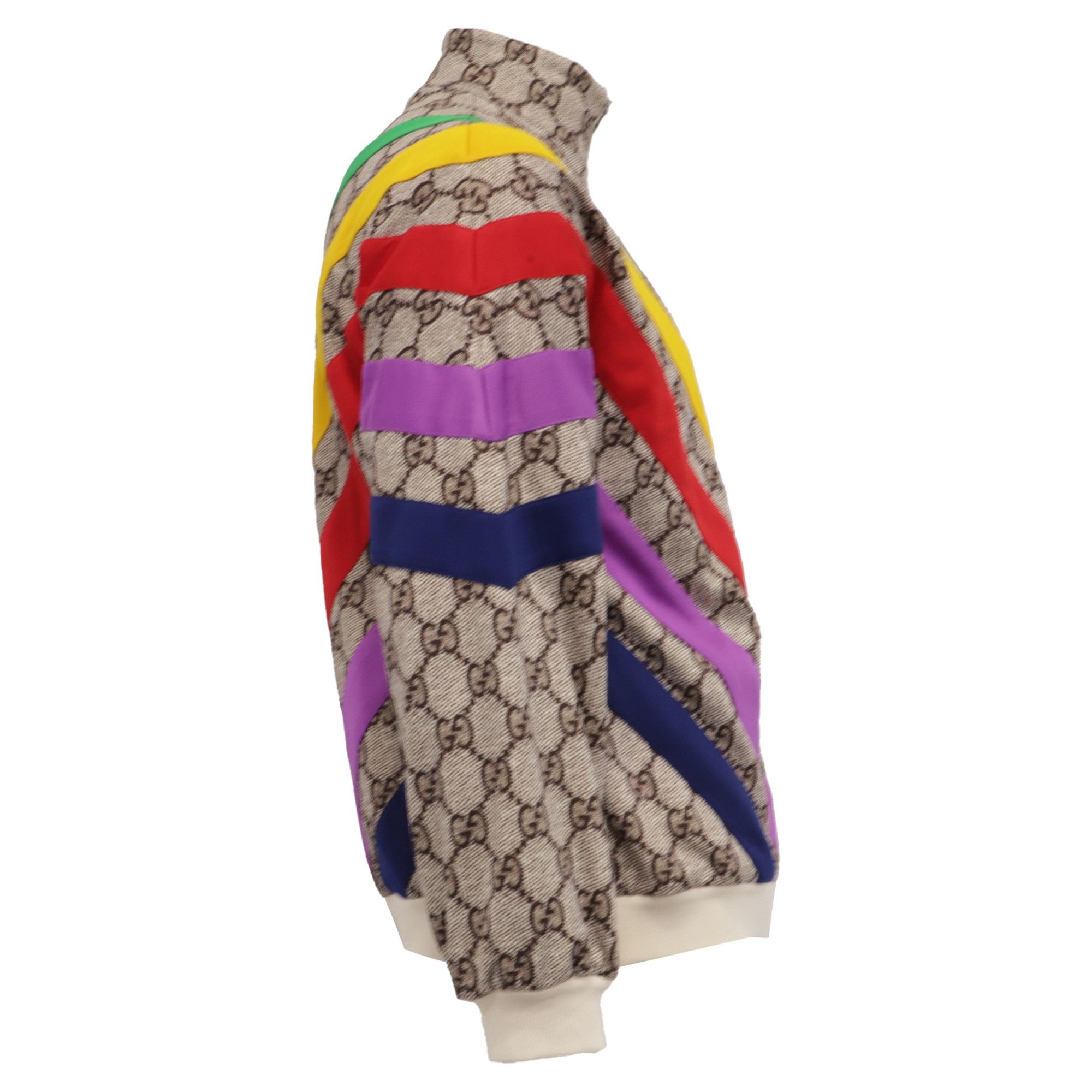Gucci Gucci GG Rainbow Jersey Zip-Up Jacket in Multicolor Polyeste Size US M / EU 48-50 / 2 - 3 Thumbnail