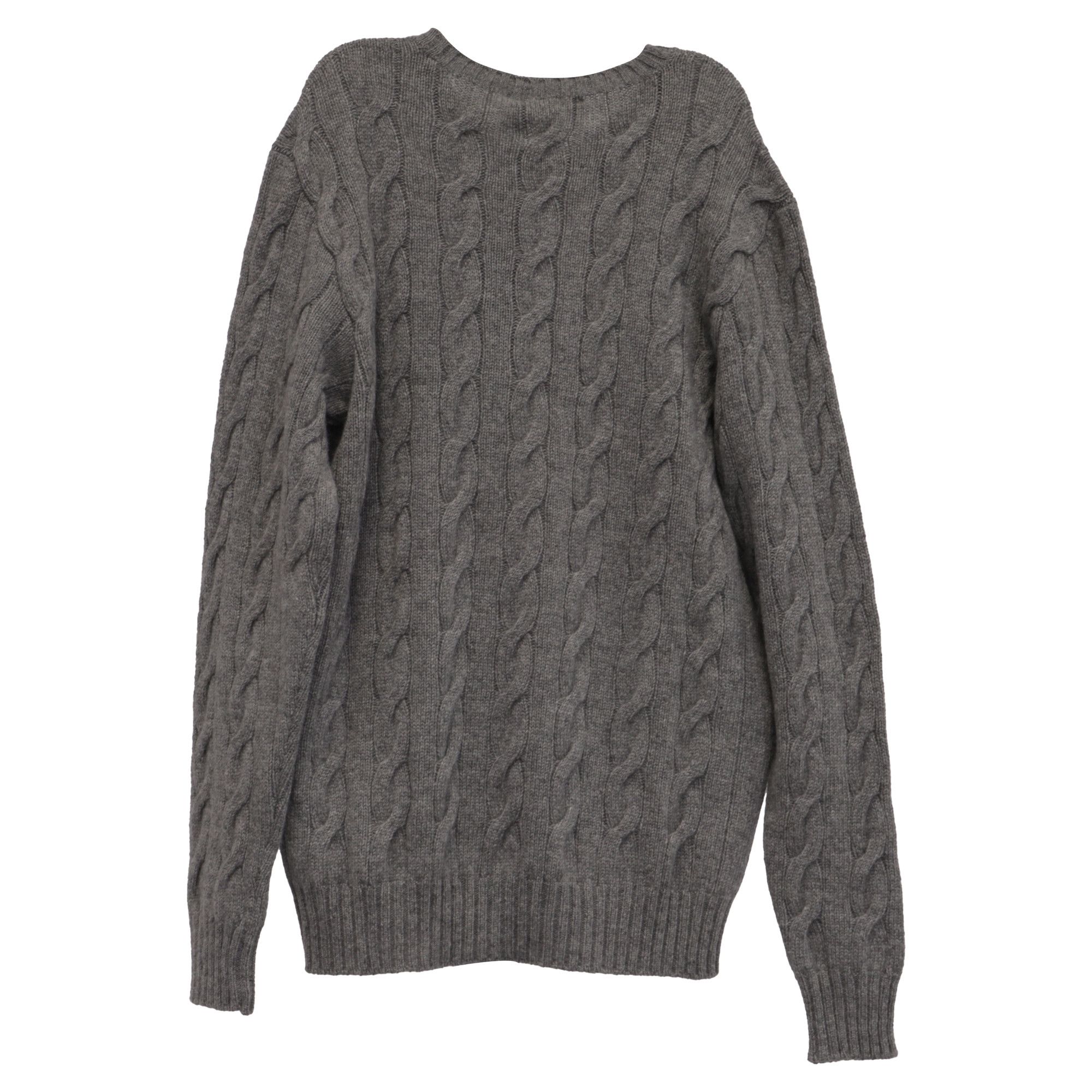 Ralph Lauren Ralph Lauren Purple Label Cable Knit Sweater in Grey Cashmer Size US S / EU 44-46 / 1 - 3 Thumbnail