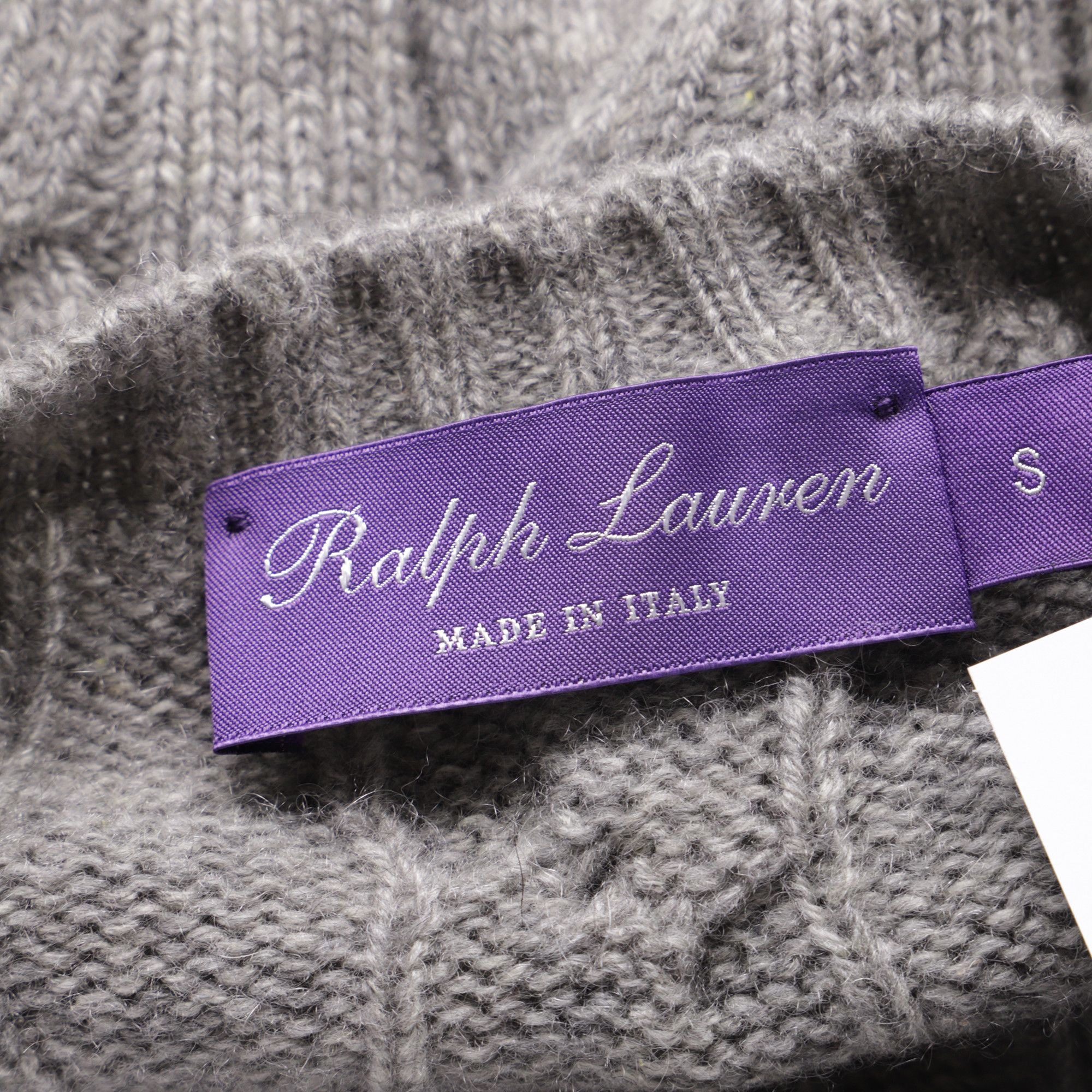 Ralph Lauren Ralph Lauren Purple Label Cable Knit Sweater in Grey Cashmer Size US S / EU 44-46 / 1 - 4 Thumbnail
