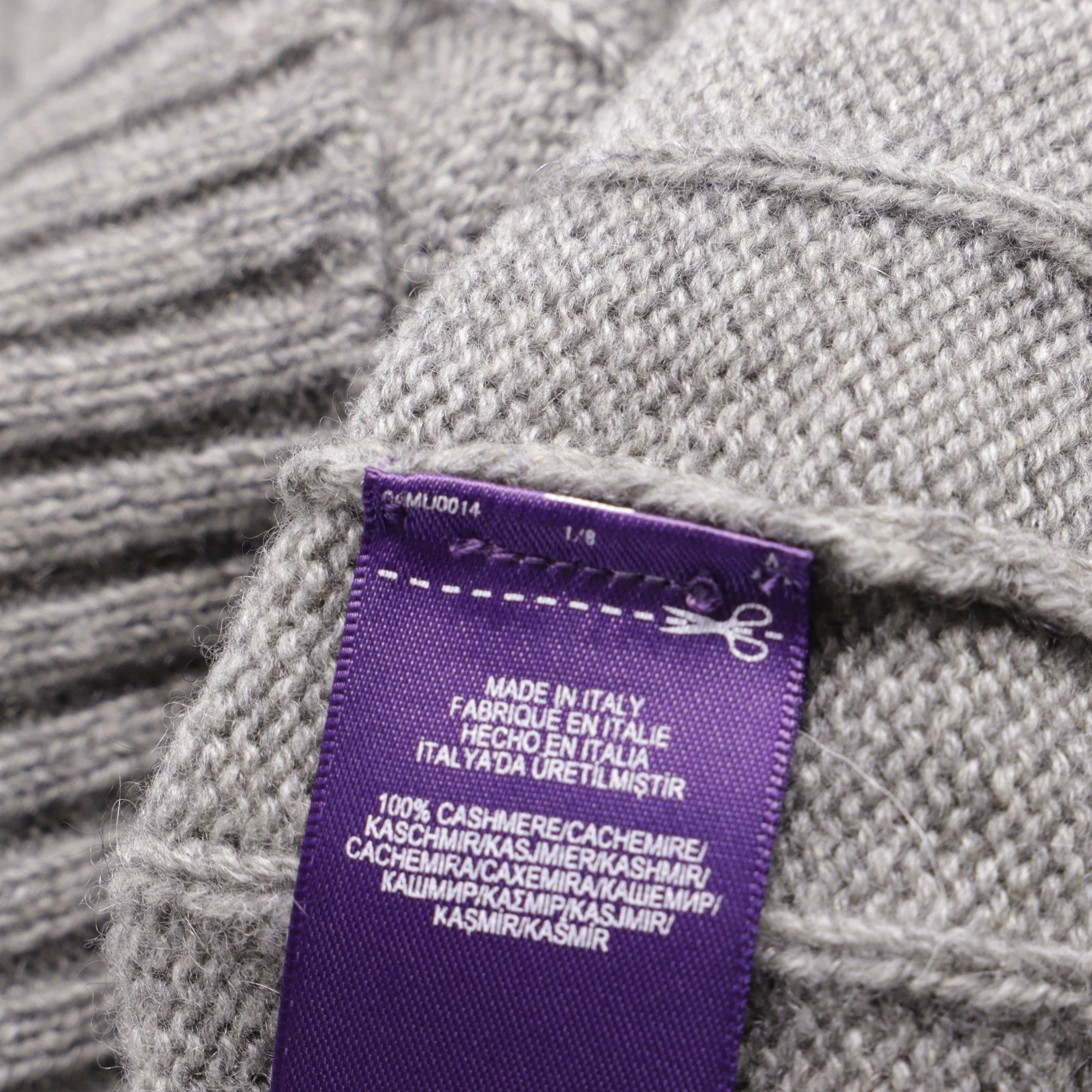 Ralph Lauren Ralph Lauren Purple Label Cable Knit Sweater in Grey Cashmer Size US S / EU 44-46 / 1 - 5 Thumbnail