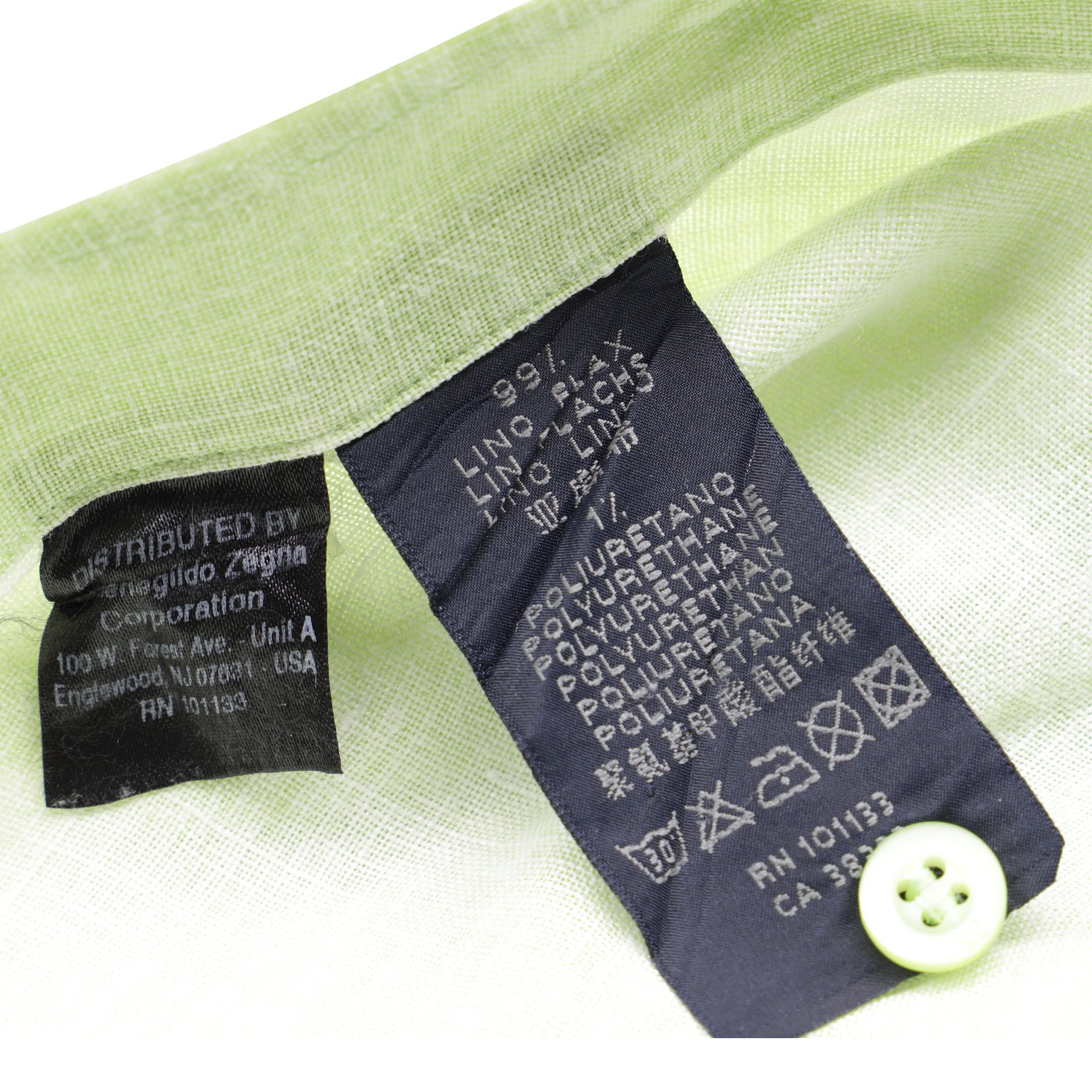 Ermenegildo Zegna Zegna Camp-Collar Oasi Shirt in Green Linen Size US L / EU 52-54 / 3 - 3 Thumbnail