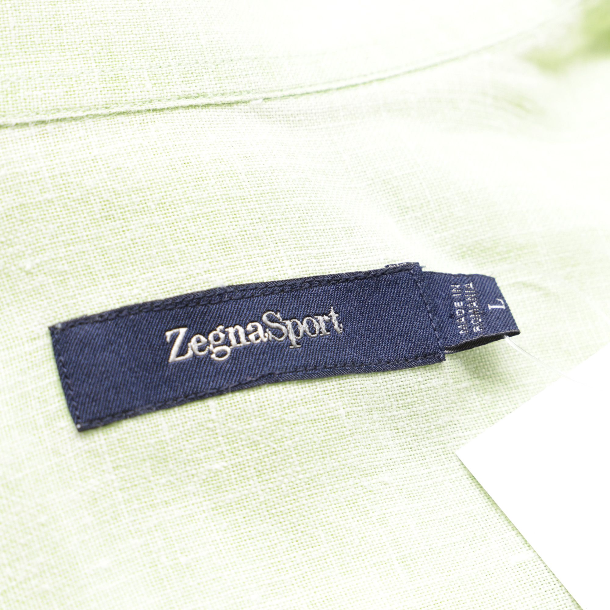 Ermenegildo Zegna Zegna Camp-Collar Oasi Shirt in Green Linen Size US L / EU 52-54 / 3 - 4 Thumbnail