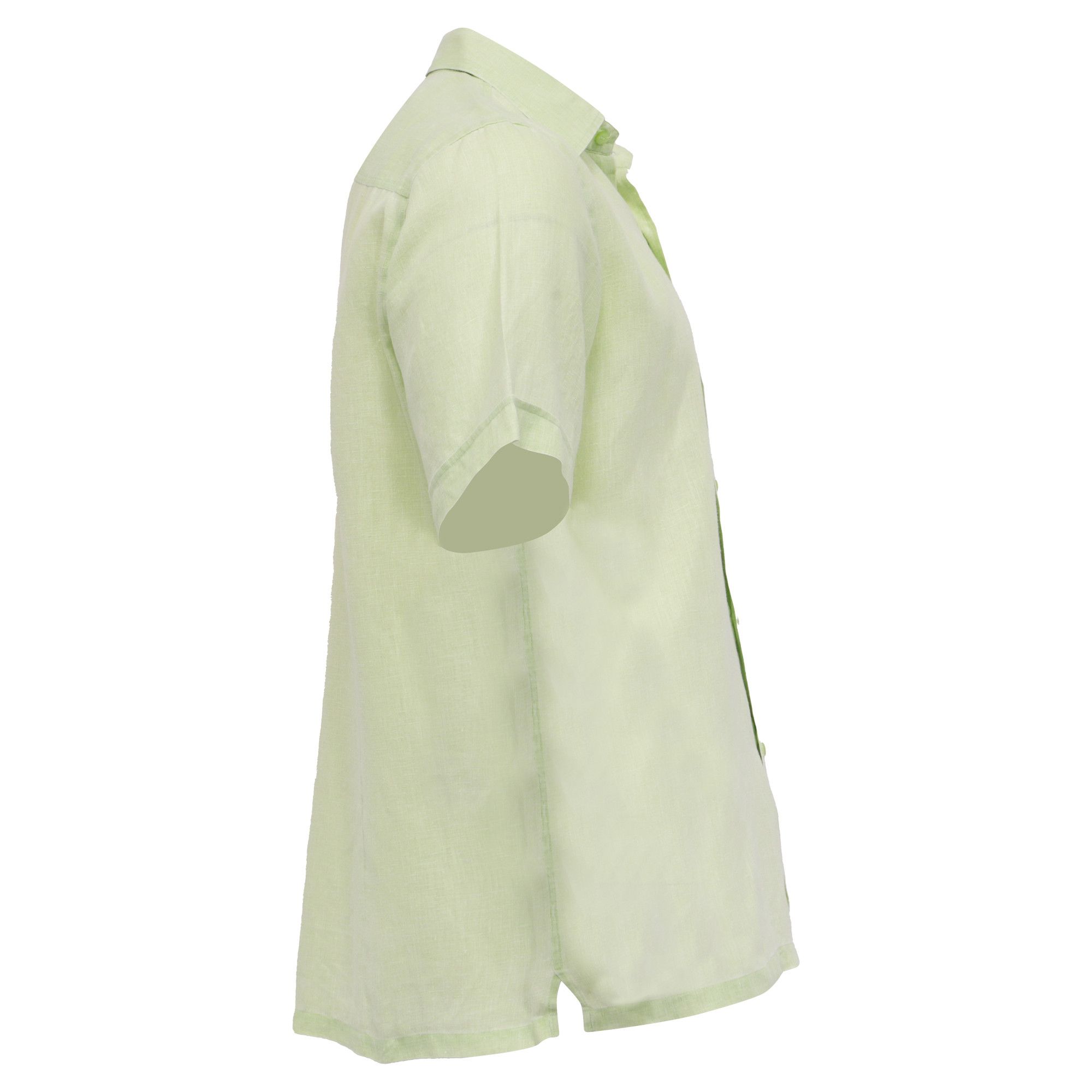 Ermenegildo Zegna Zegna Camp-Collar Oasi Shirt in Green Linen Size US L / EU 52-54 / 3 - 6 Thumbnail