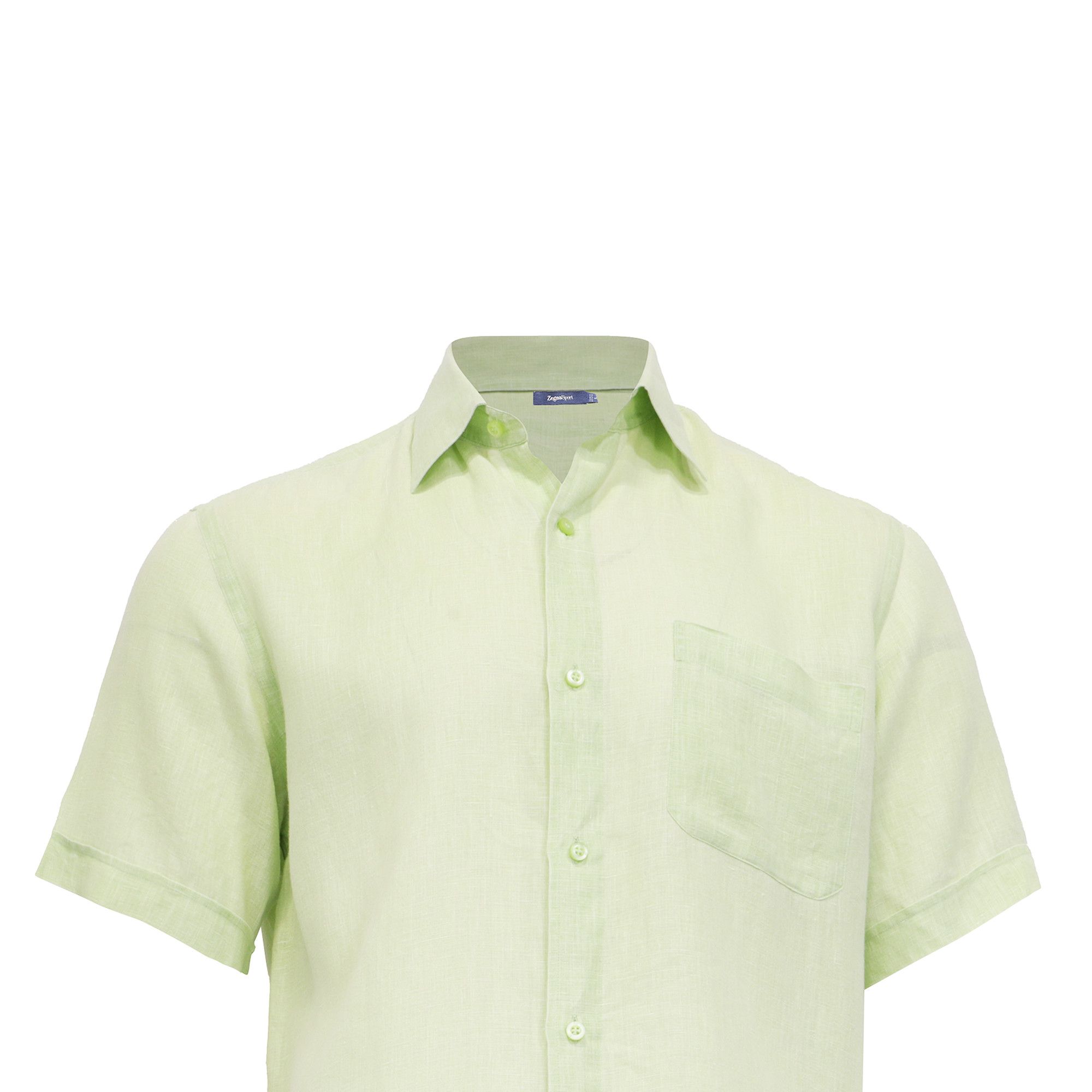 Ermenegildo Zegna Zegna Camp-Collar Oasi Shirt in Green Linen Size US L / EU 52-54 / 3 - 2 Thumbnail