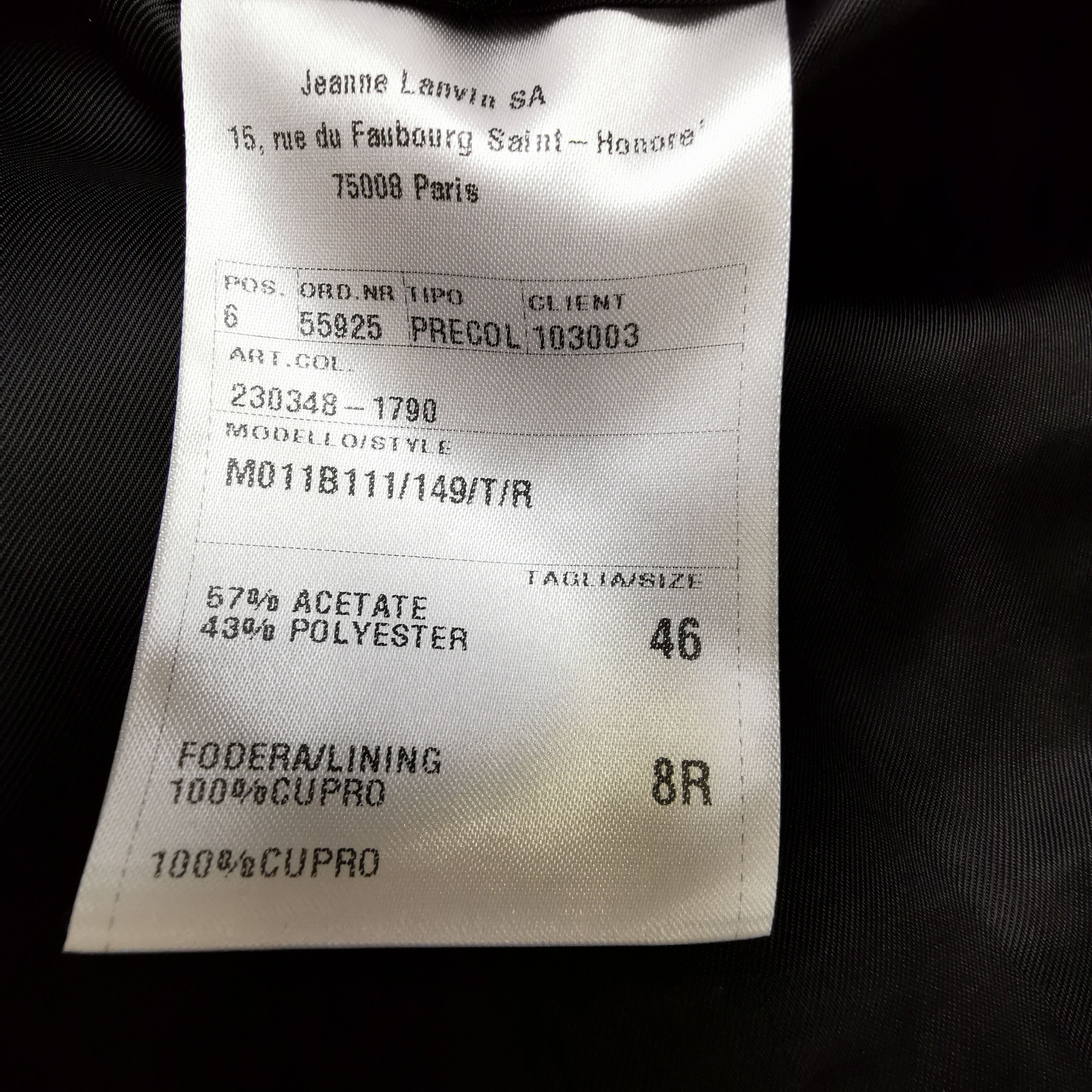 Lanvin Lanvin Men s Light Jackets Size US S / EU 44-46 / 1 - 6 Thumbnail