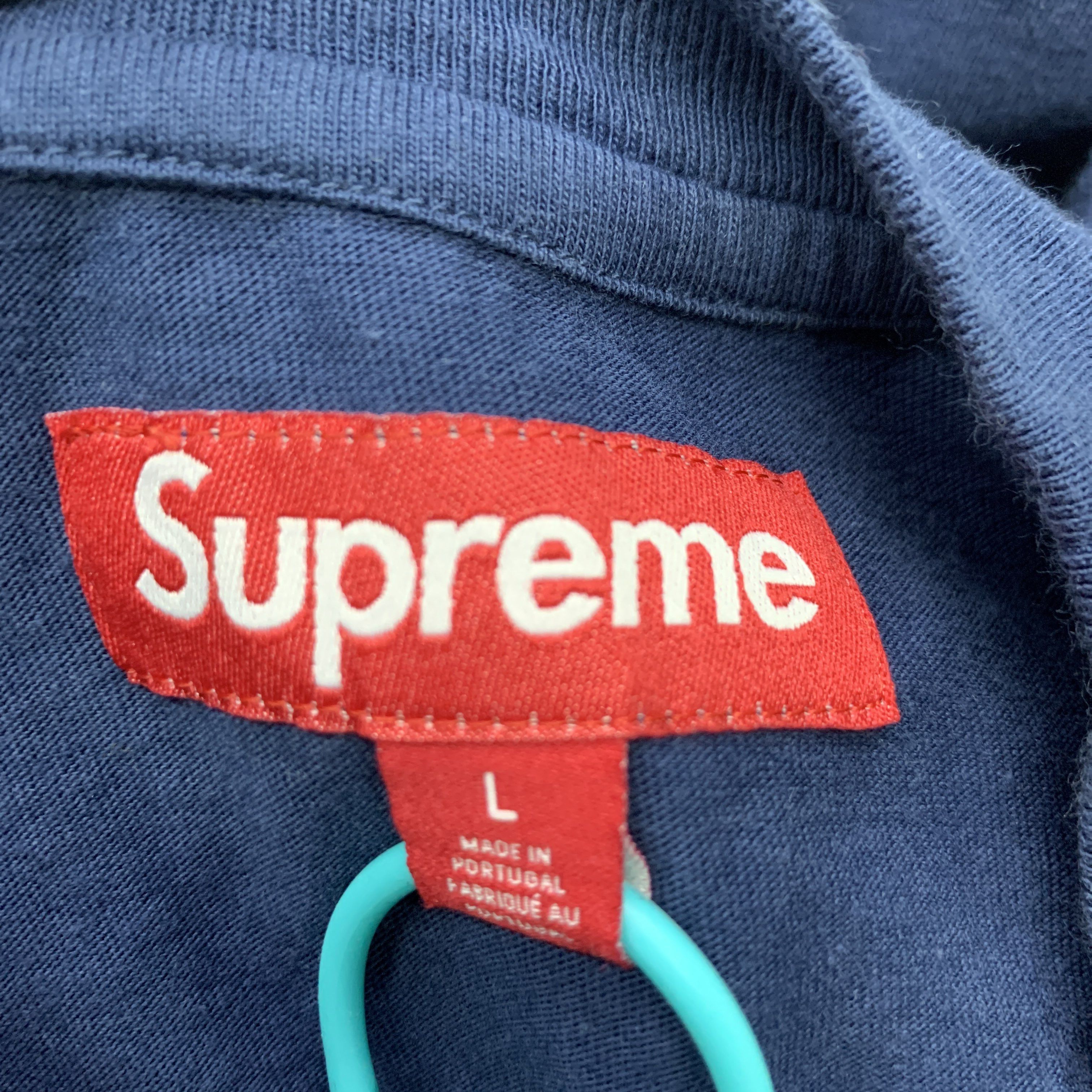 Supreme Supreme Intarsia Logo T-Shirt Navy Size L Size US L / EU 52-54 / 3 - 2 Thumbnail