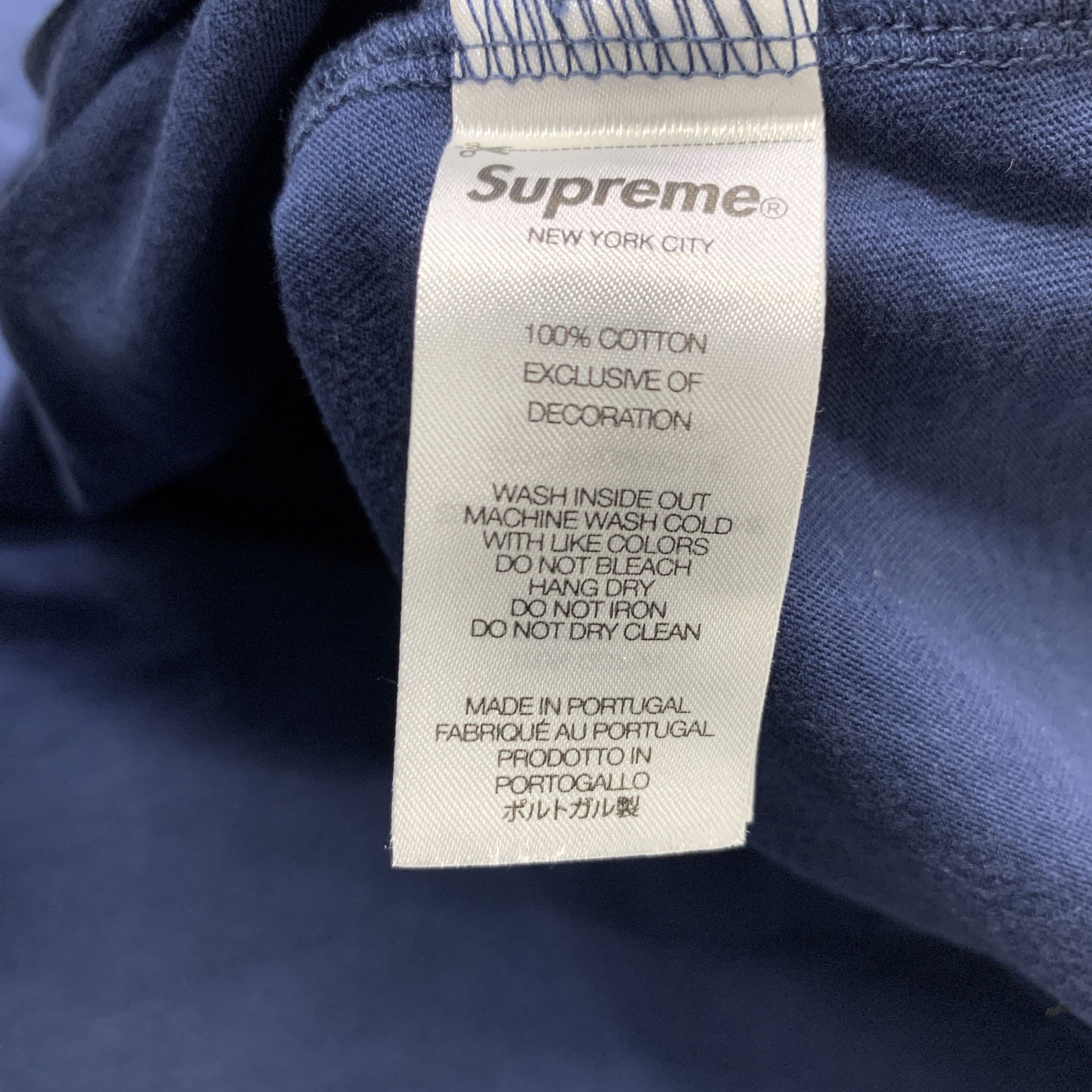 Supreme Supreme Intarsia Logo T-Shirt Navy Size L Size US L / EU 52-54 / 3 - 3 Thumbnail