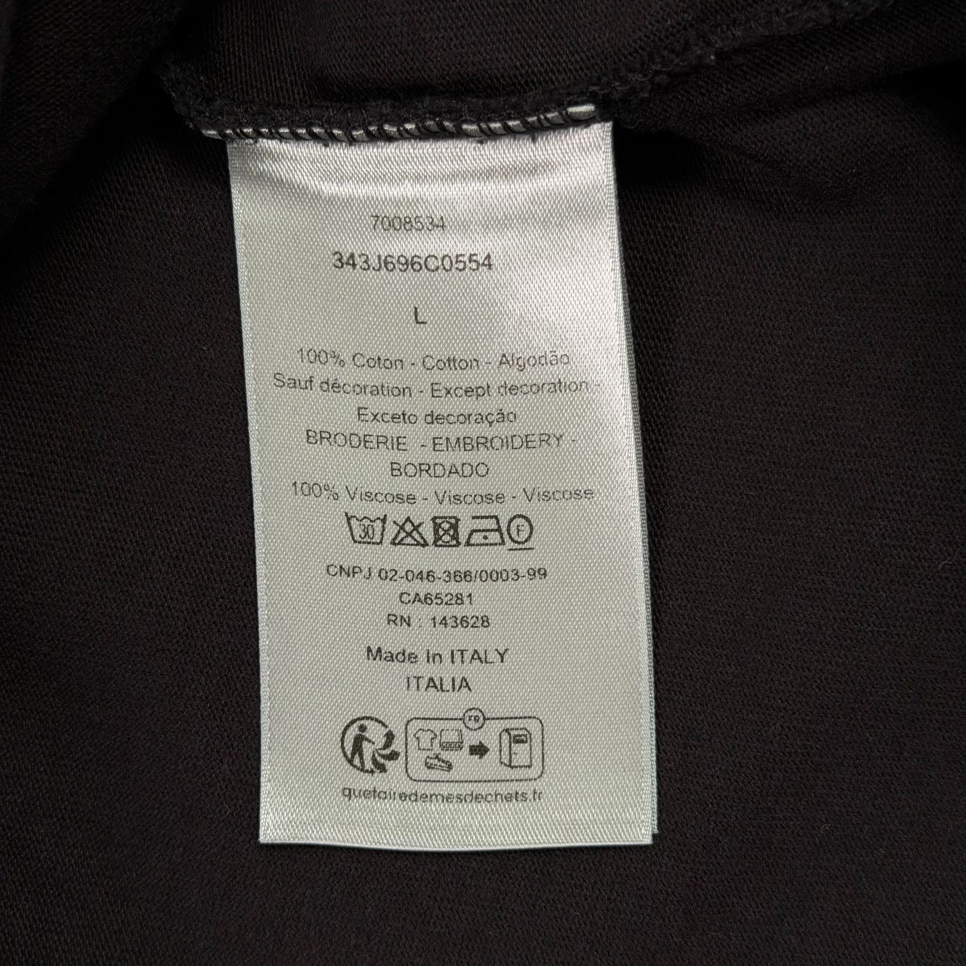 Dior Dior Logo Patch T-Shirt Size L Size US L / EU 52-54 / 3 - 7 Thumbnail