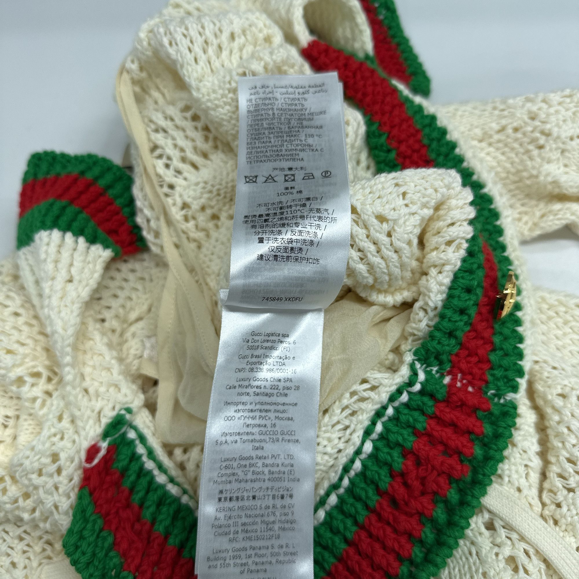 Gucci Gucci Web Trim Crochet Knit Mini Dress Size S Size S / US 4 / IT 40 - 5 Thumbnail