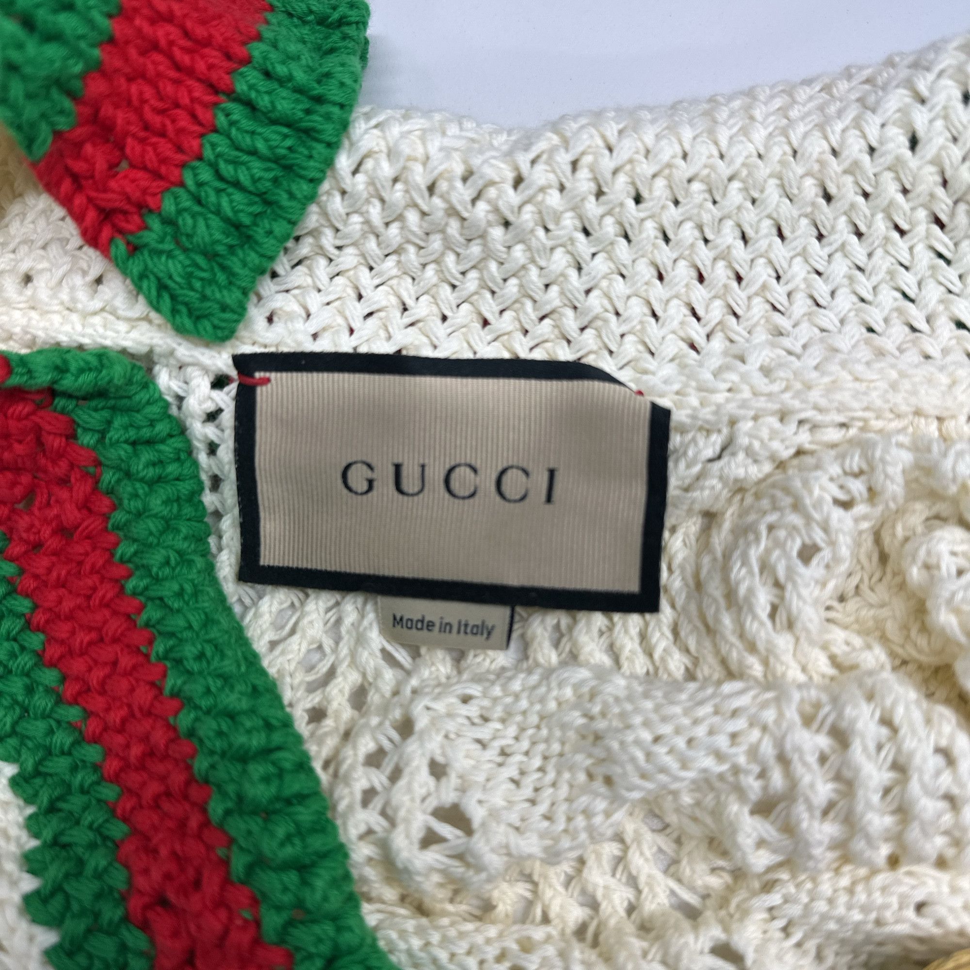 Gucci Gucci Web Trim Crochet Knit Mini Dress Size S Size S / US 4 / IT 40 - 3 Thumbnail