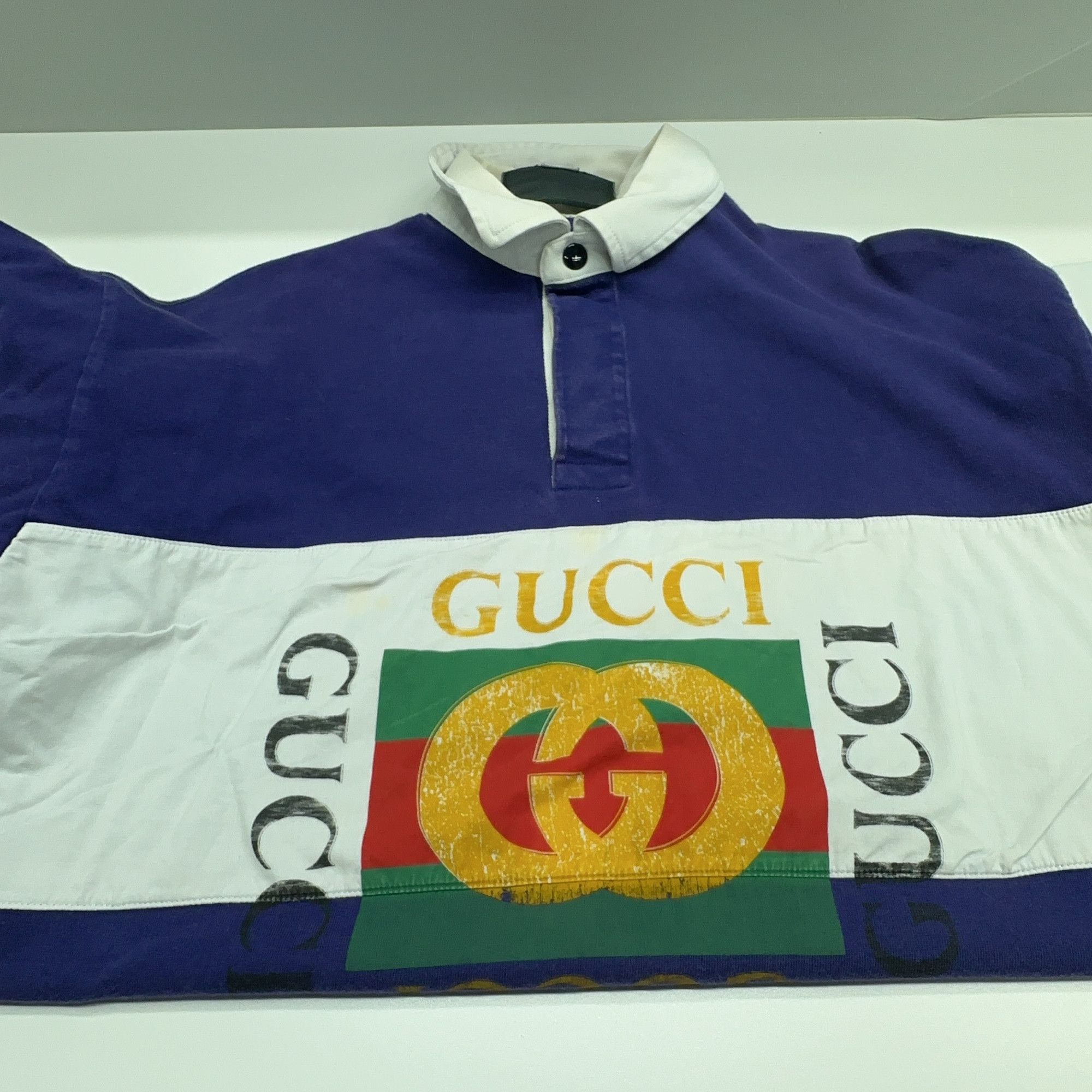 Gucci Gucci Logo Print Polo Shirt Size S Size US S / EU 44-46 / 1 - 7 Thumbnail