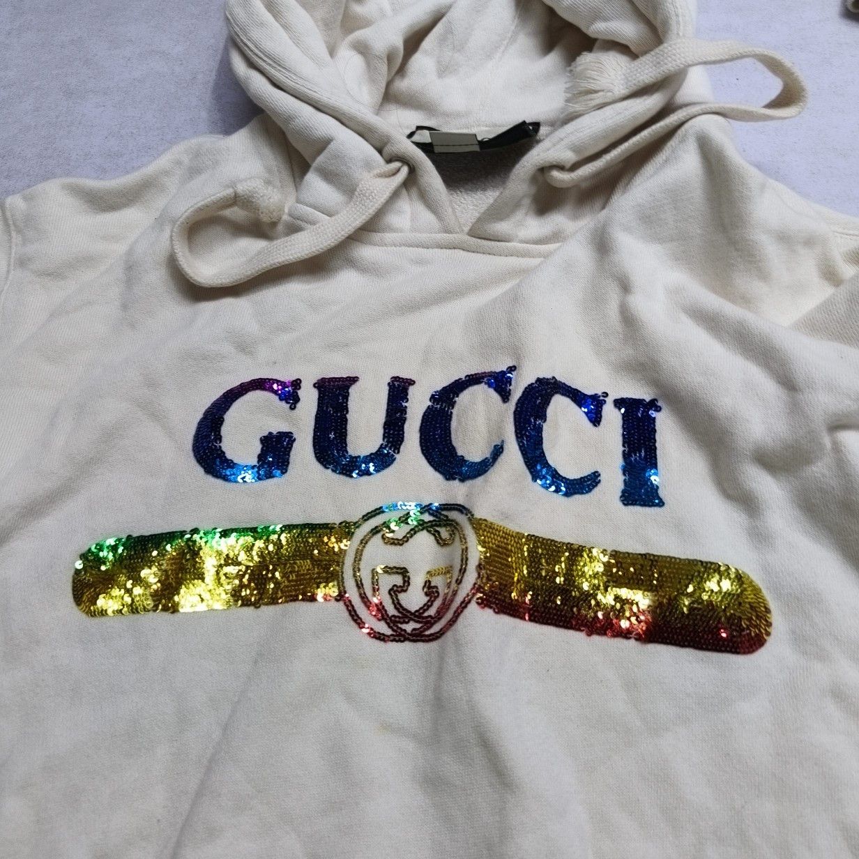 Gucci Gucci Sequin Logo Hoodie Size XS Size XS / US 0-2 / IT 36-38 - 4 Thumbnail