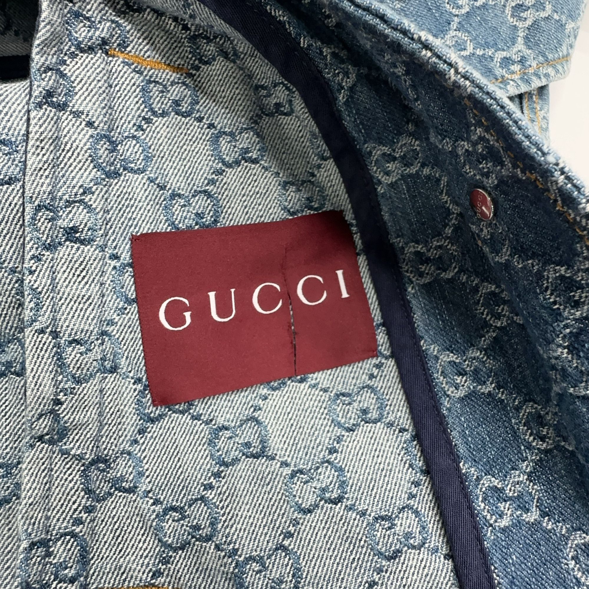 Gucci Gucci GG Logo Jacquard Short Sleeve Button Up IT 38 Size XS / US 0-2 / IT 36-38 - 4 Thumbnail