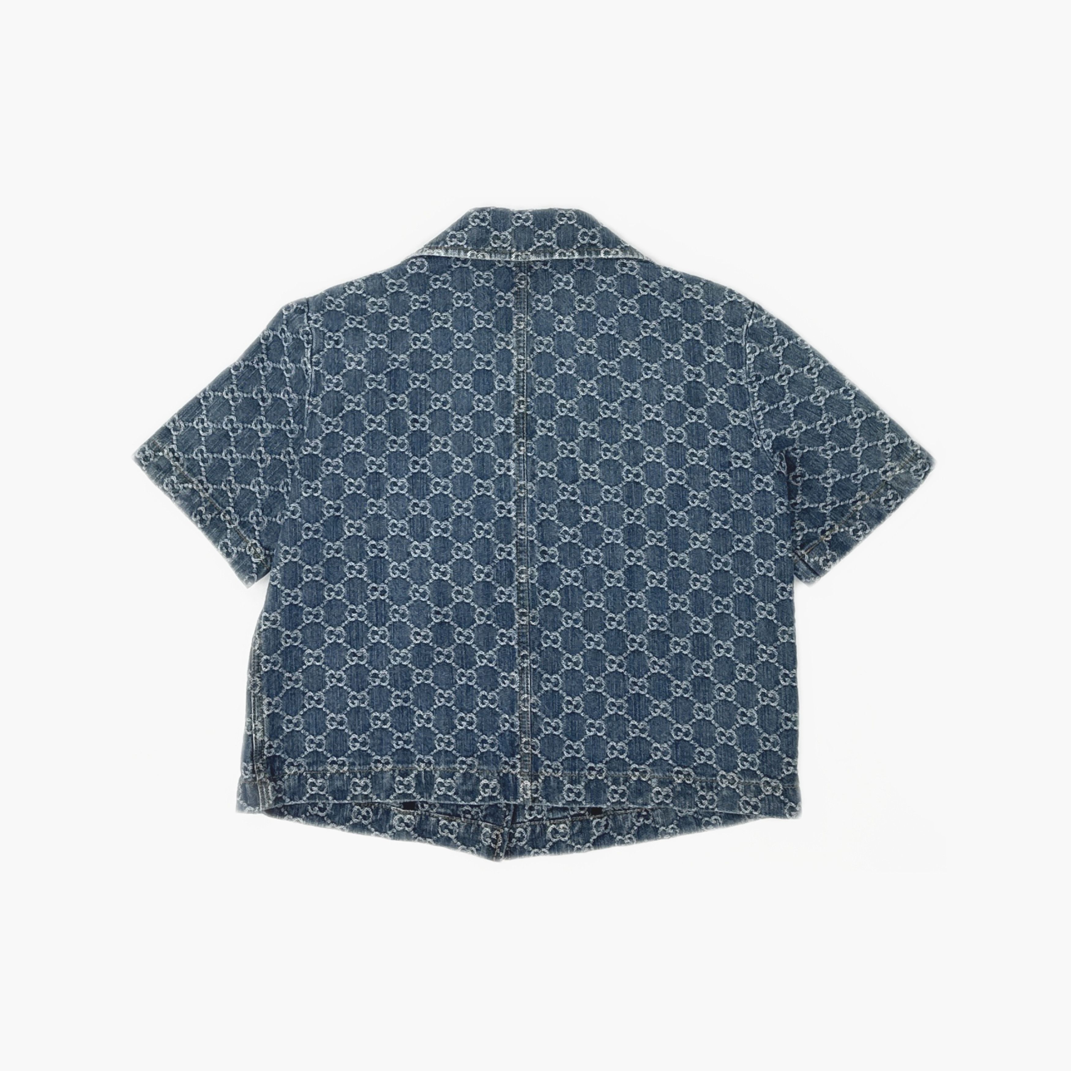 Gucci Gucci GG Logo Jacquard Short Sleeve Button Up IT 38 Size XS / US 0-2 / IT 36-38 - 2 Thumbnail