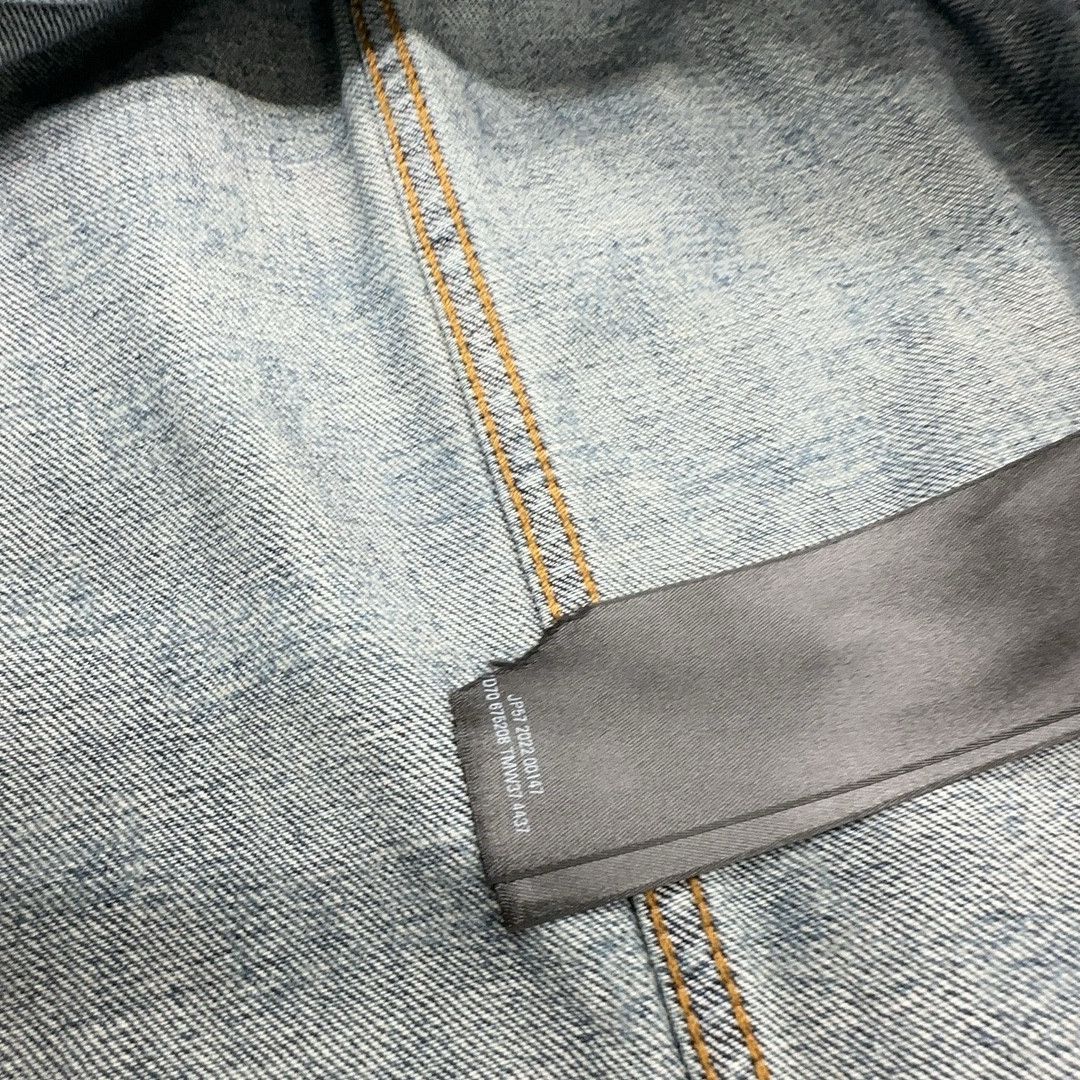 Balenciaga Balenciaga Logo Print Denim Jacket XS Size US XS / EU 42 / 0 - 4 Thumbnail