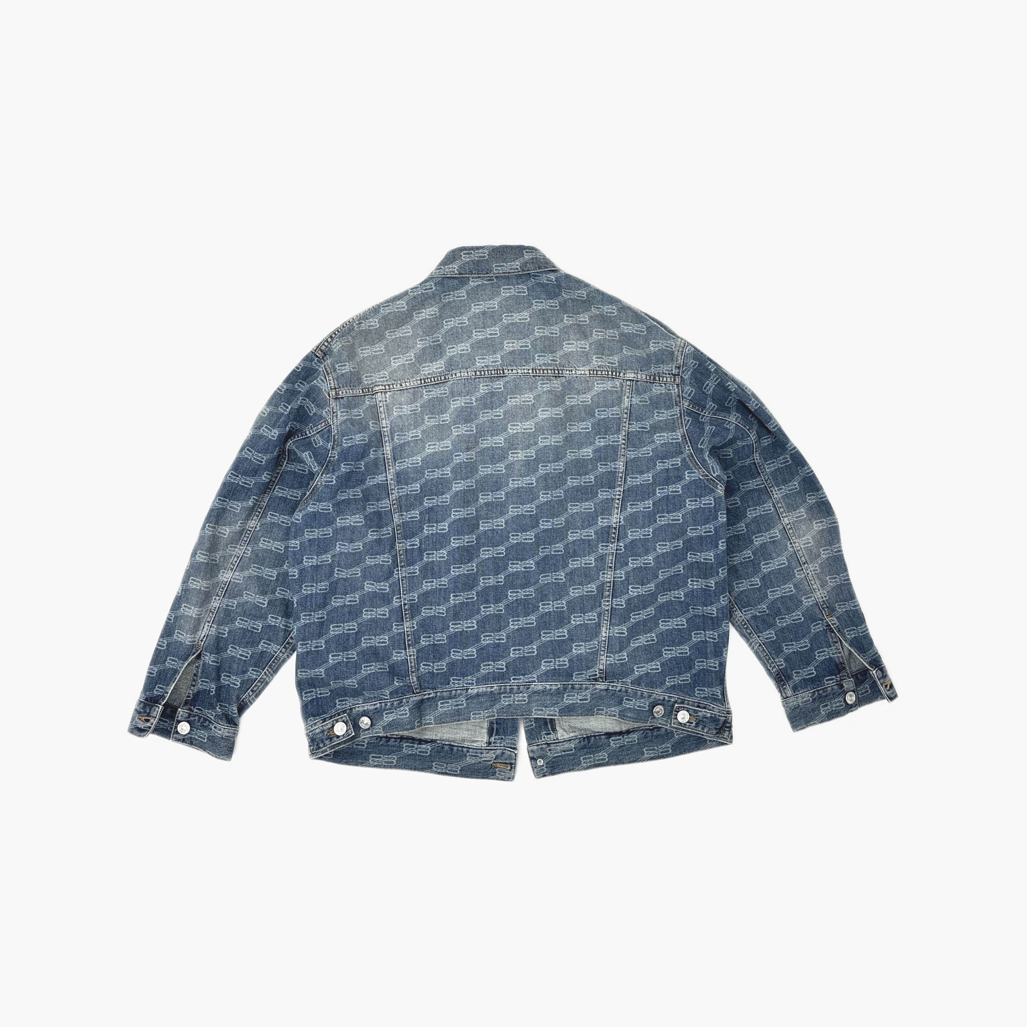 Balenciaga Balenciaga Logo Print Denim Jacket XS Size US XS / EU 42 / 0 - 2 Thumbnail