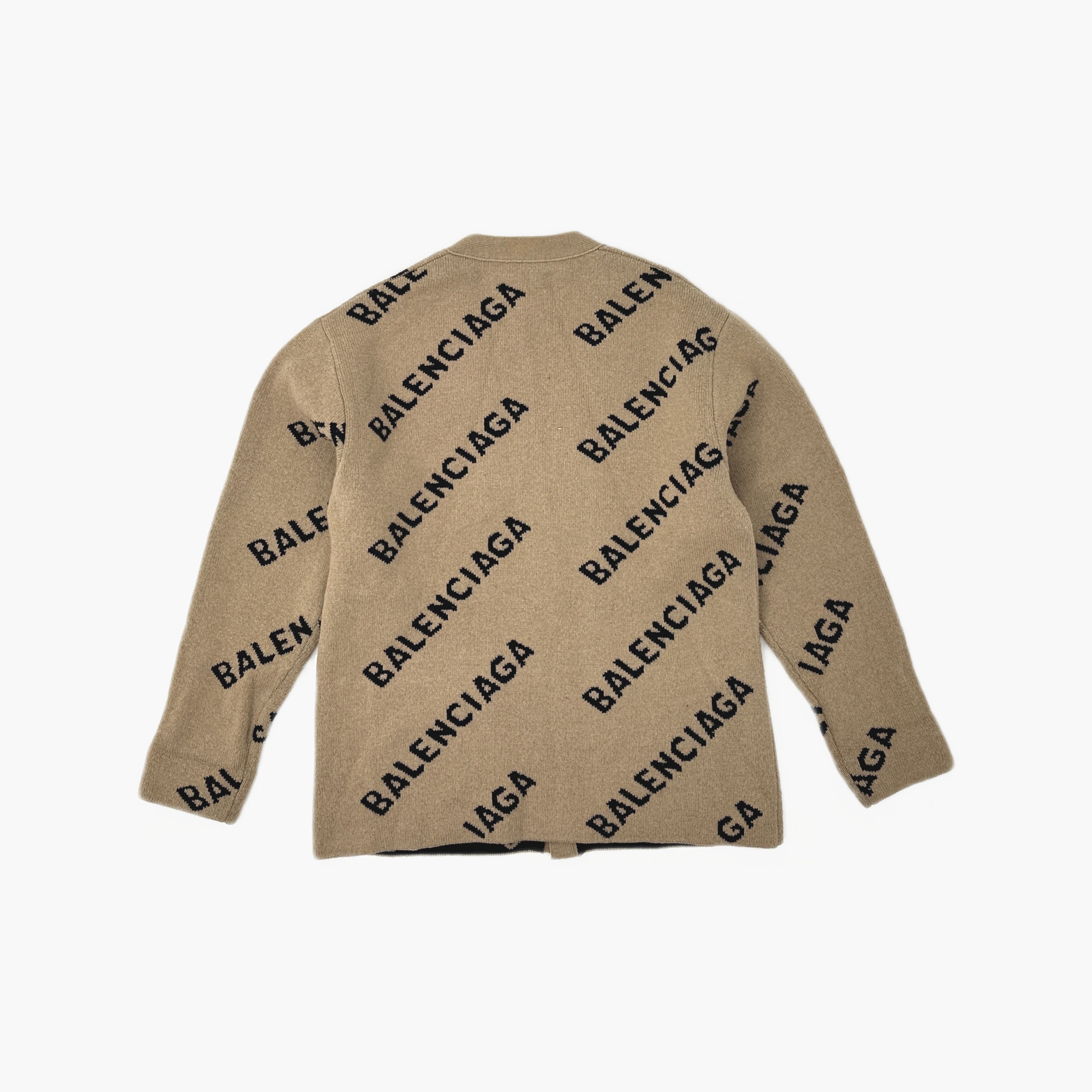Balenciaga Balenciaga All-Over Logo Knit Cardigan Size XS Size XS / US 0-2 / IT 36-38 - 2 Thumbnail