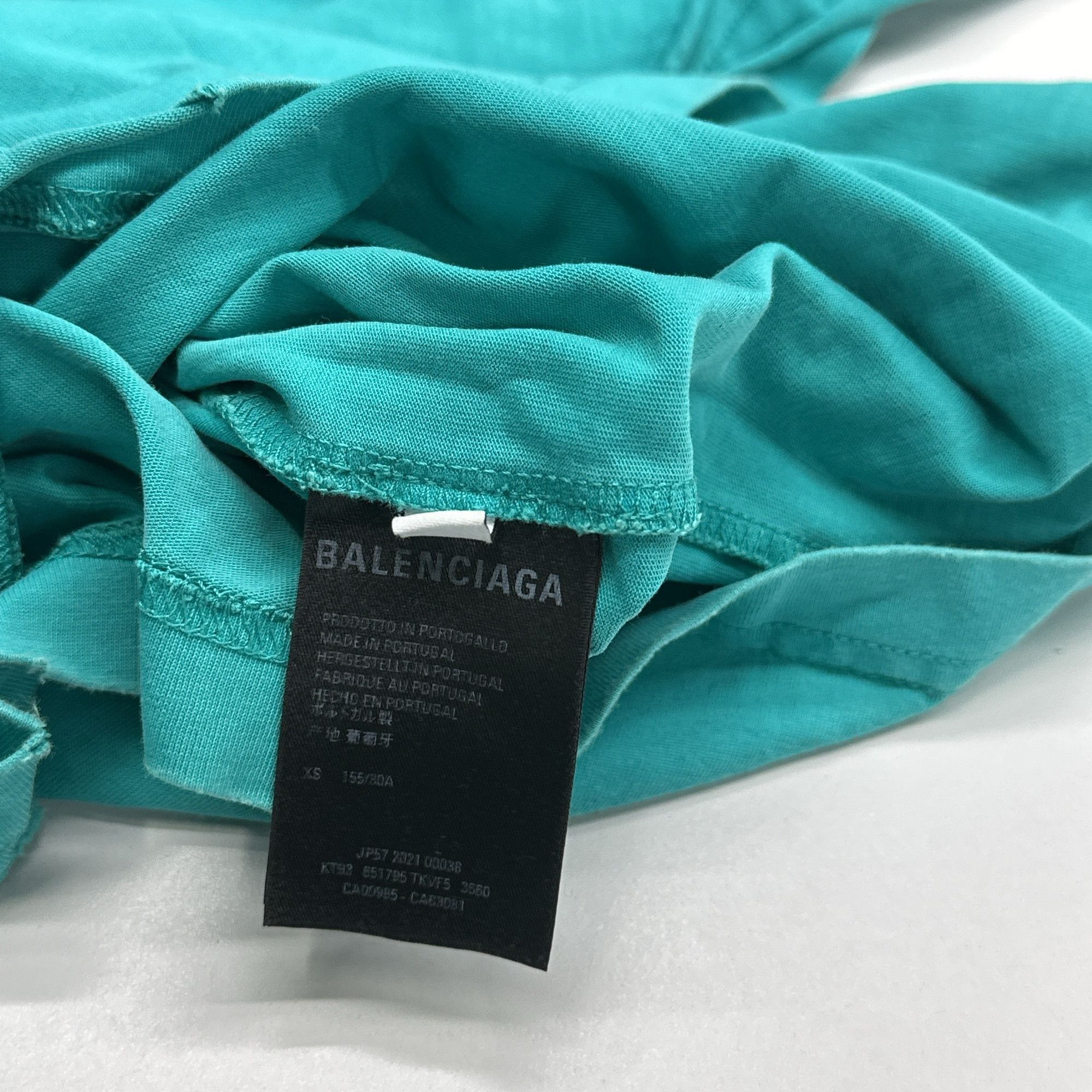 Balenciaga Balenciaga Logo Distressed T-Shirt Size XS Size US XS / EU 42 / 0 - 6 Thumbnail