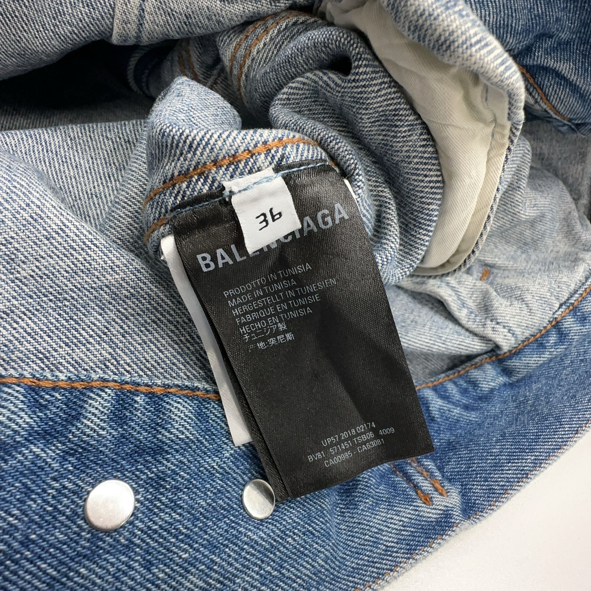 Balenciaga Balenciaga Back Embroidery Denim Jacket Size 36 Size XS / US 0-2 / IT 36-38 - 4 Thumbnail