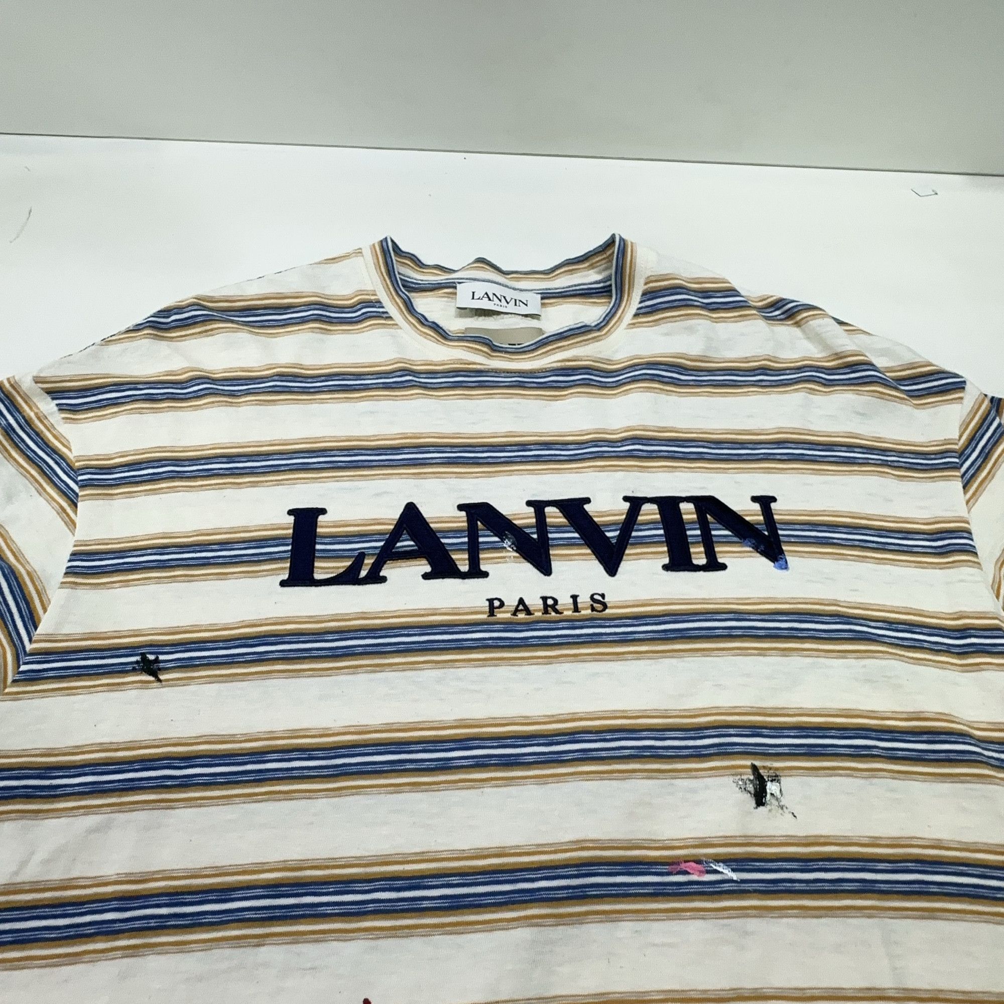Lanvin Lanvin x Gallery Dept. Striped Paint Splatter T-Shirt XS Size US XS / EU 42 / 0 - 6 Thumbnail