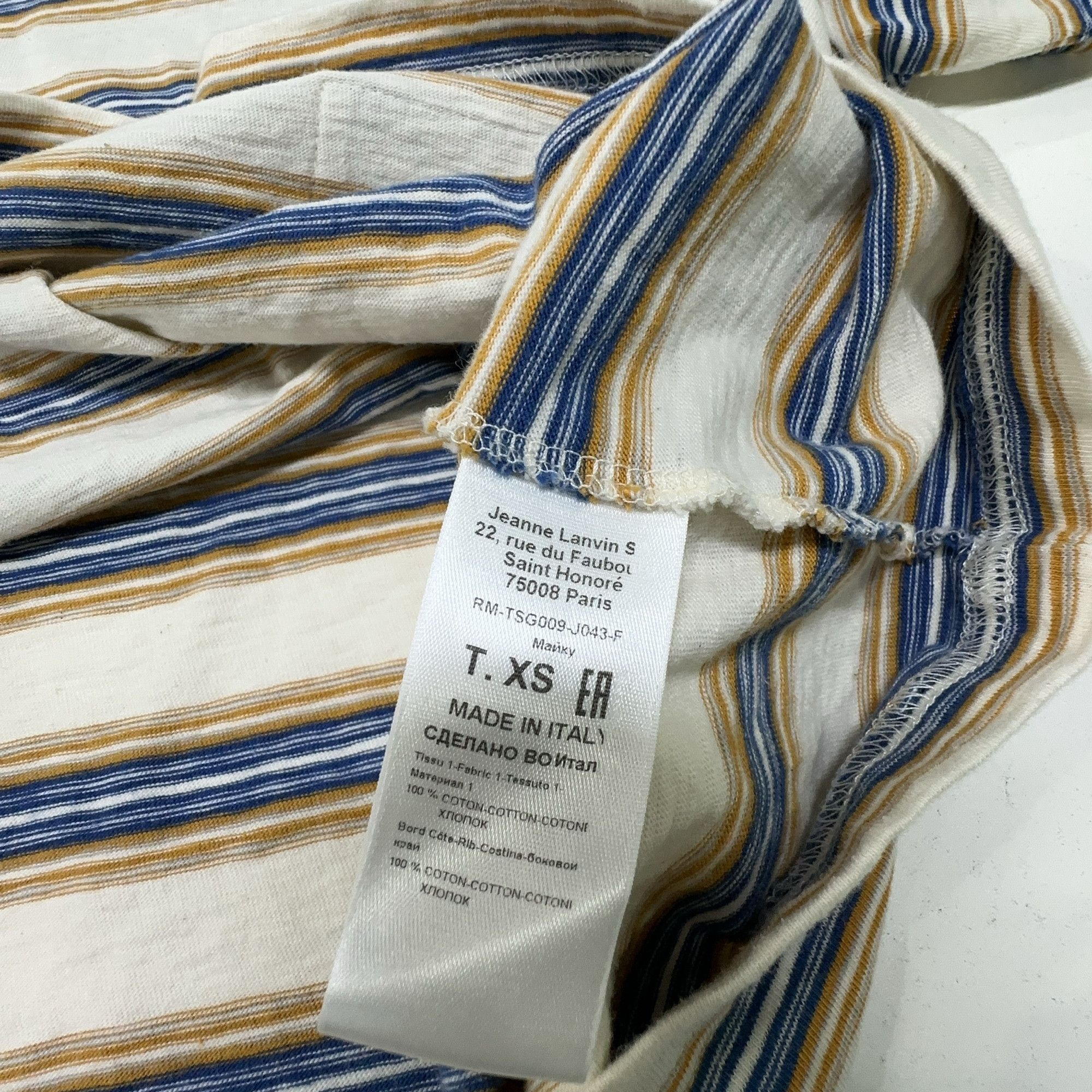 Lanvin Lanvin x Gallery Dept. Striped Paint Splatter T-Shirt XS Size US XS / EU 42 / 0 - 3 Thumbnail