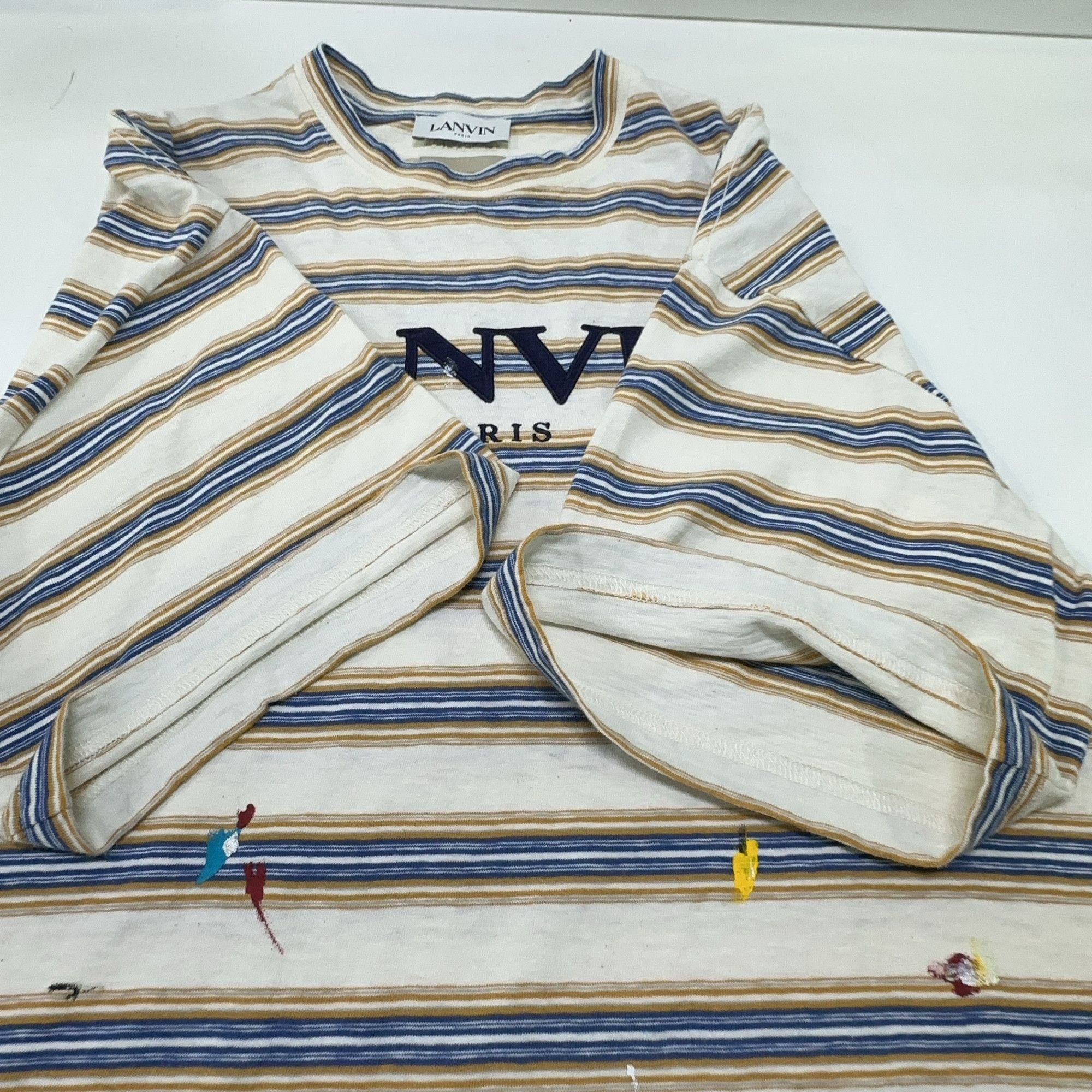 Lanvin Lanvin x Gallery Dept. Striped Paint Splatter T-Shirt XS Size US XS / EU 42 / 0 - 7 Thumbnail