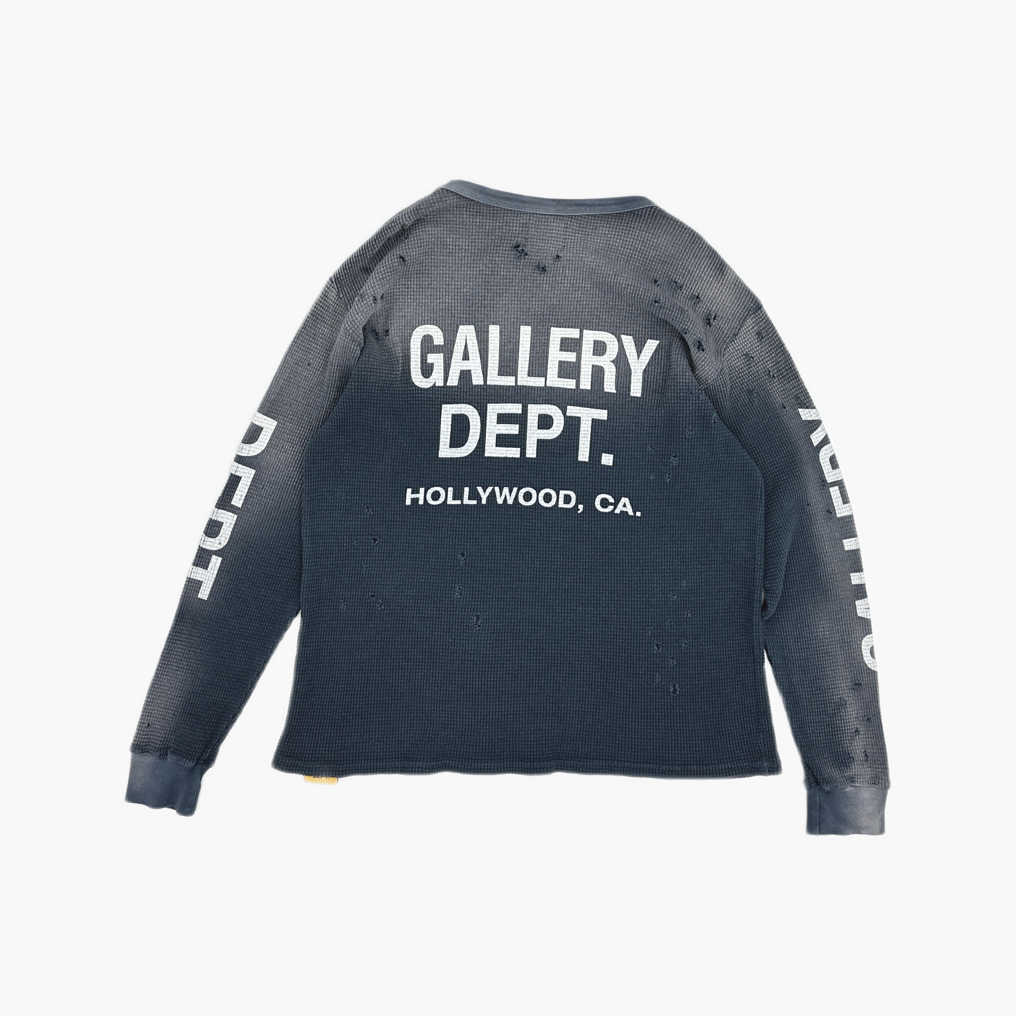 Gallery Dept. Gallery Dept. Distressed Waffle Long Sleeve T-Shirt US M Size US M / EU 48-50 / 2 - 2 Thumbnail