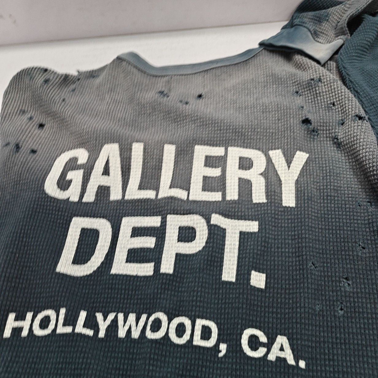 Gallery Dept. Gallery Dept. Distressed Waffle Long Sleeve T-Shirt US M Size US M / EU 48-50 / 2 - 5 Thumbnail