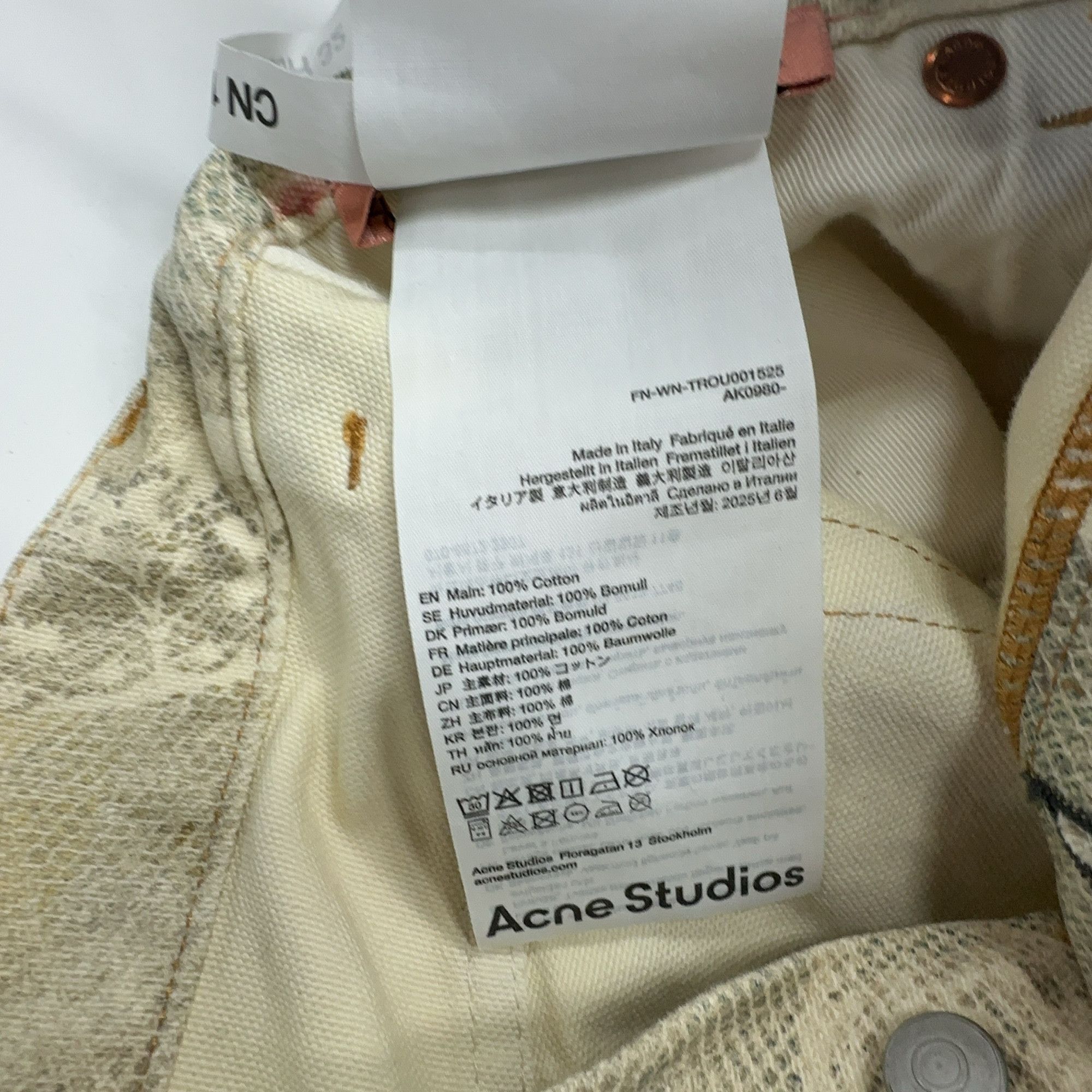Acne Studios Acne Studios Lace Print Jeans Size 32 Size 24" / US 00 / IT 34 - 4 Thumbnail