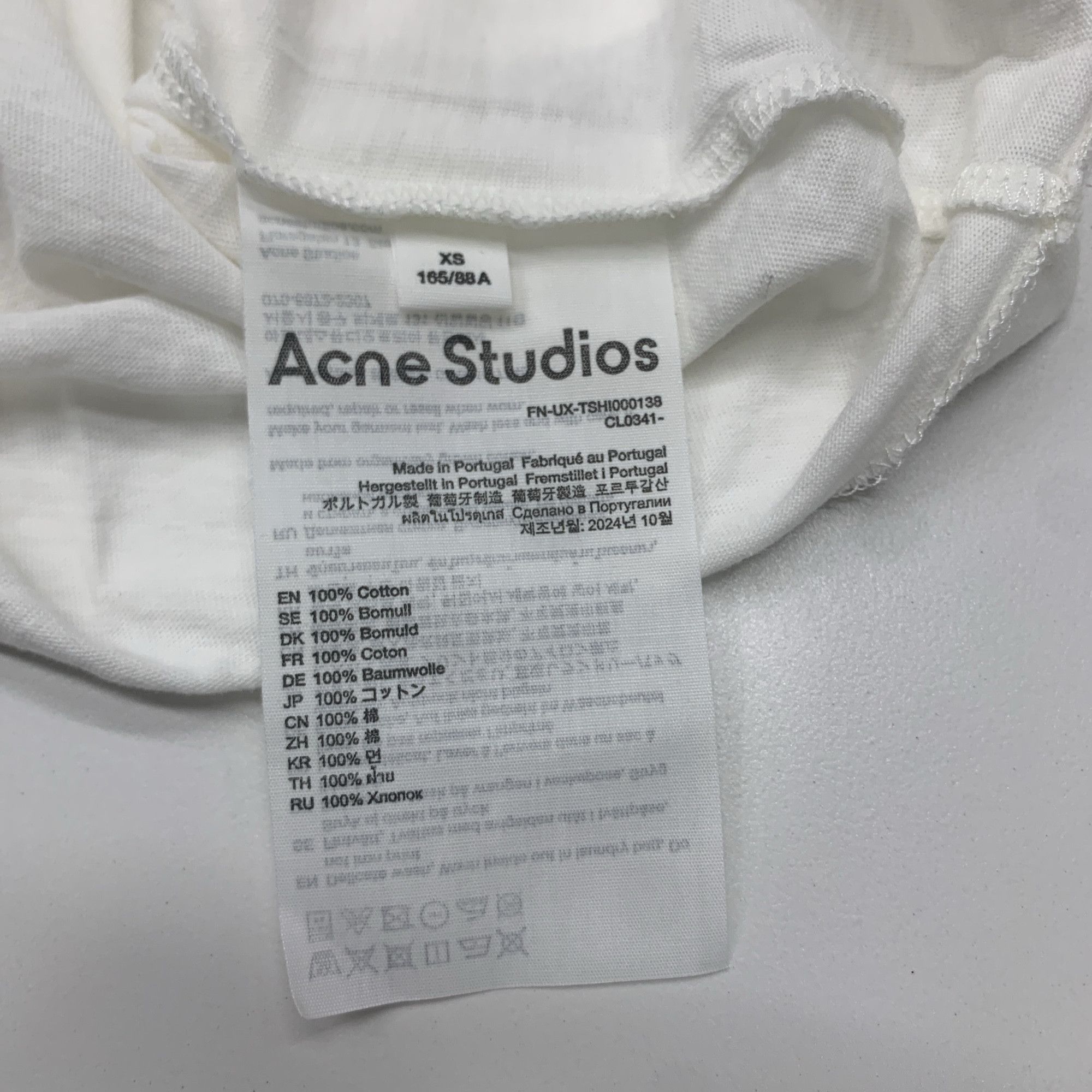 Acne Studios Acne Studios Letter Long Sleeve T-Shirt White XS Size US XS / EU 42 / 0 - 5 Thumbnail