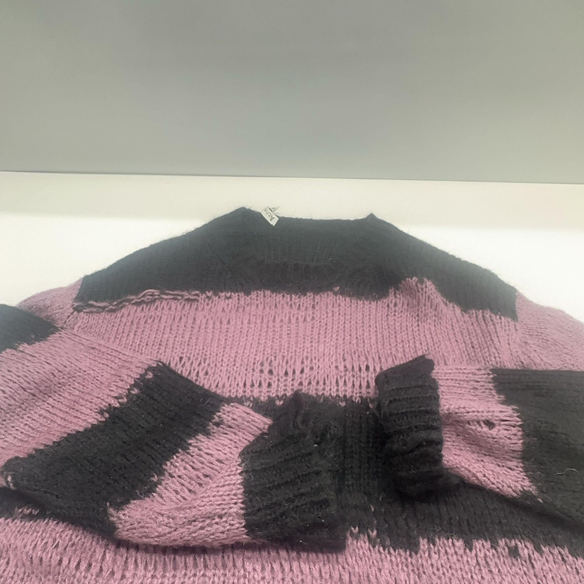 Acne Studios Acne Studios Distressed Striped Mohair Sweater Size S Size S / US 4 / IT 40 - 8 Thumbnail