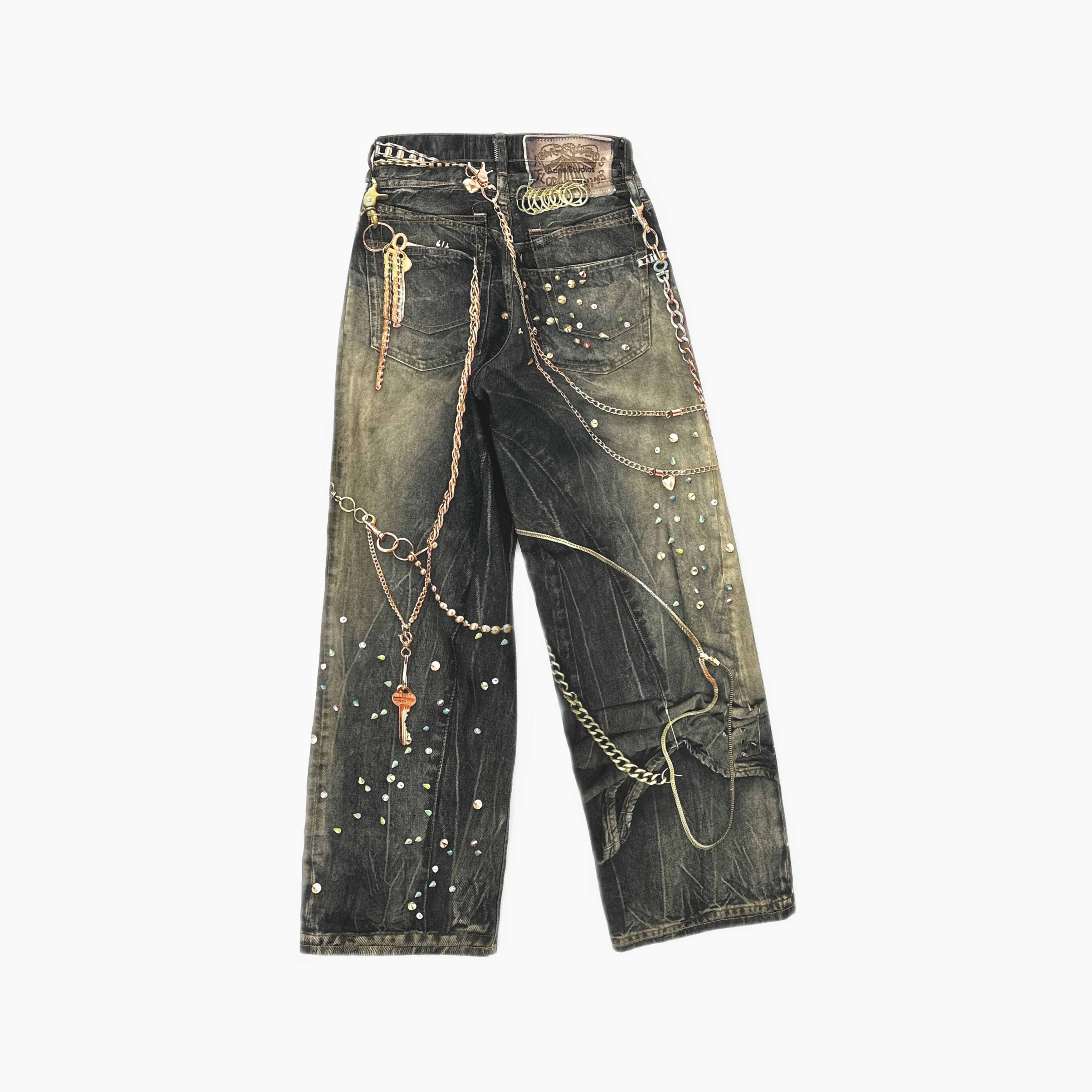 Acne Studios Acne Studios Chain Print Denim Jeans Size 26 Size US 26 / EU 42 - 2 Thumbnail