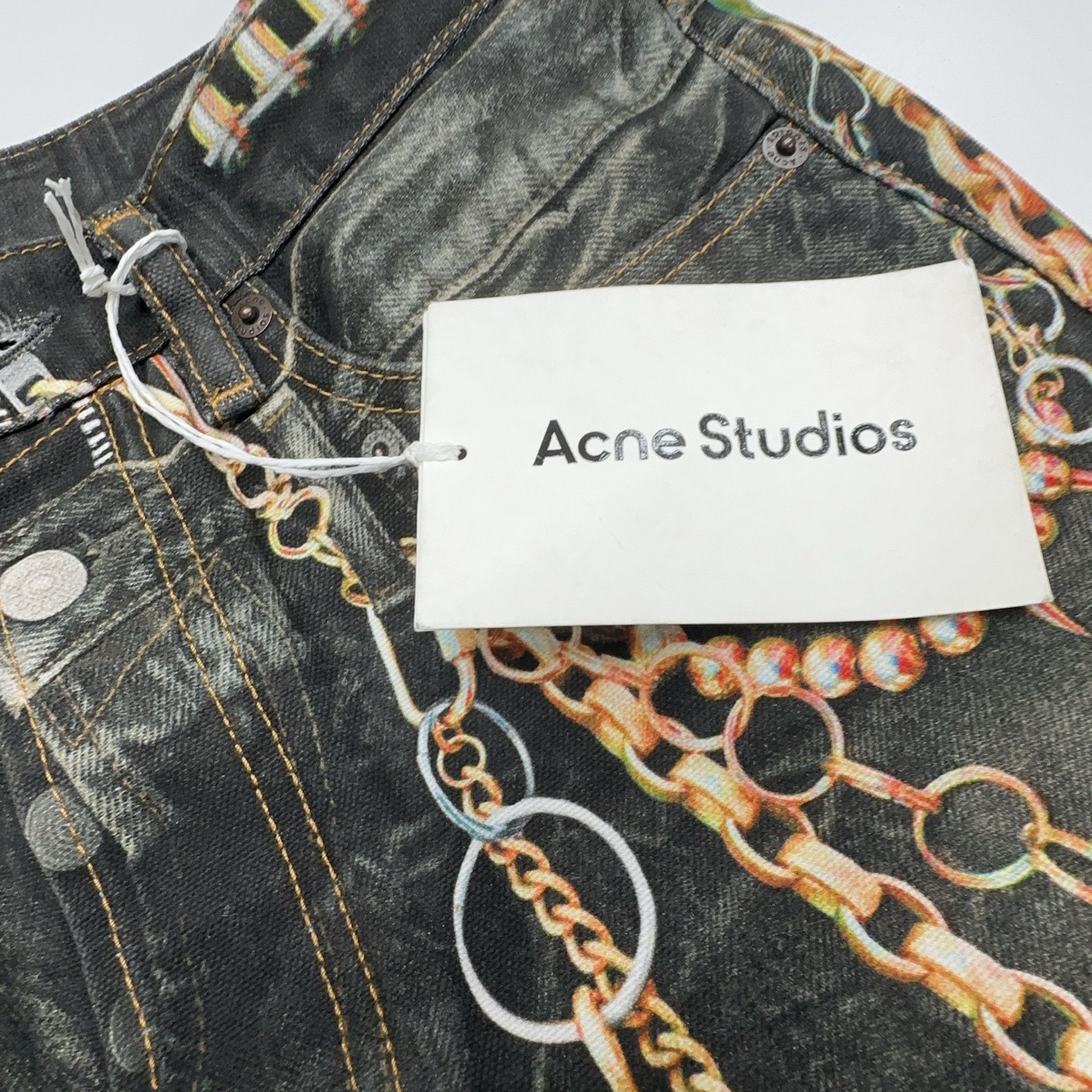 Acne Studios Acne Studios Chain Print Denim Jeans Size 26 Size US 26 / EU 42 - 4 Thumbnail
