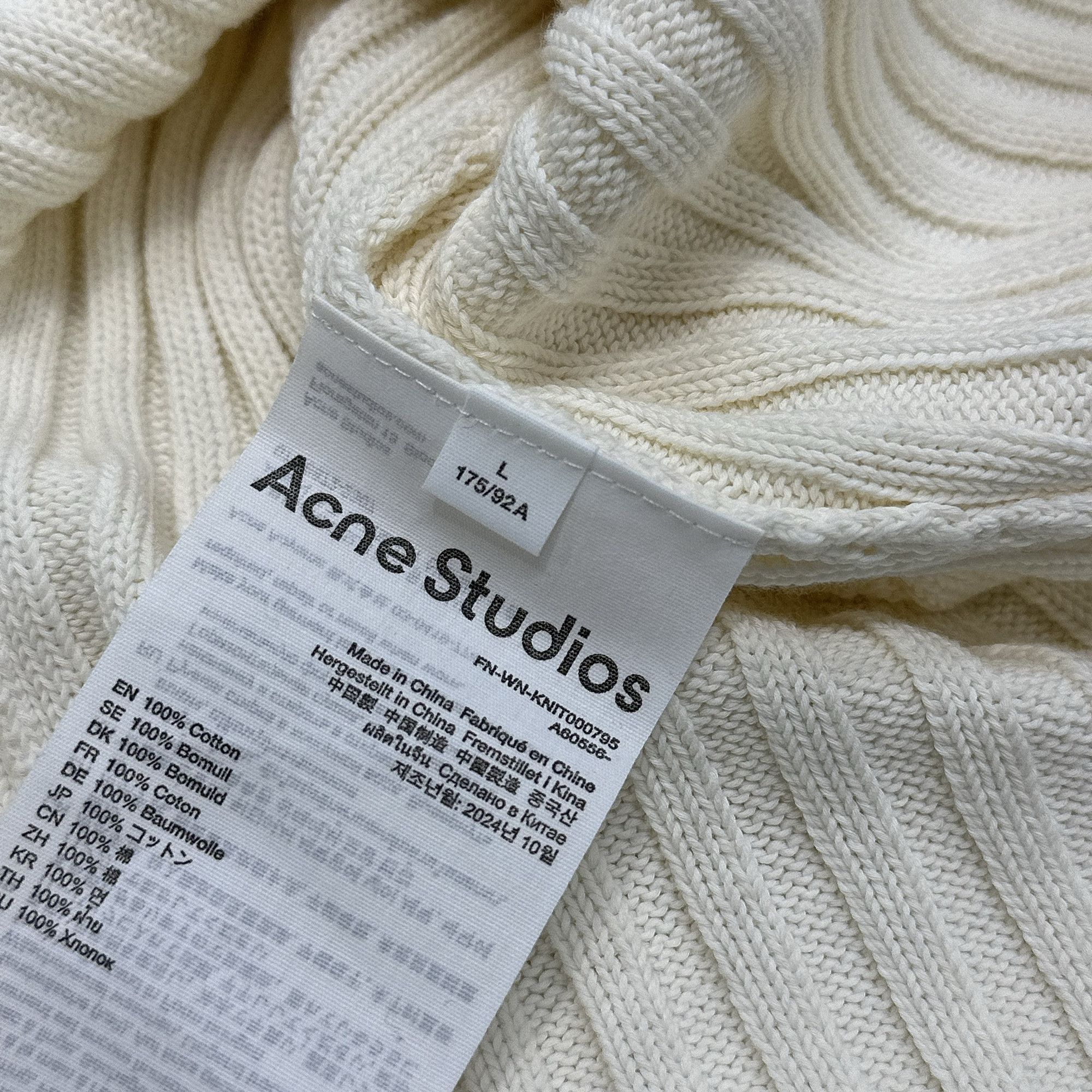 Acne Studios Acne Studios Ribbed Knit V-Neck Cardigan Size L Size L / US 10 / IT 46 - 4 Thumbnail