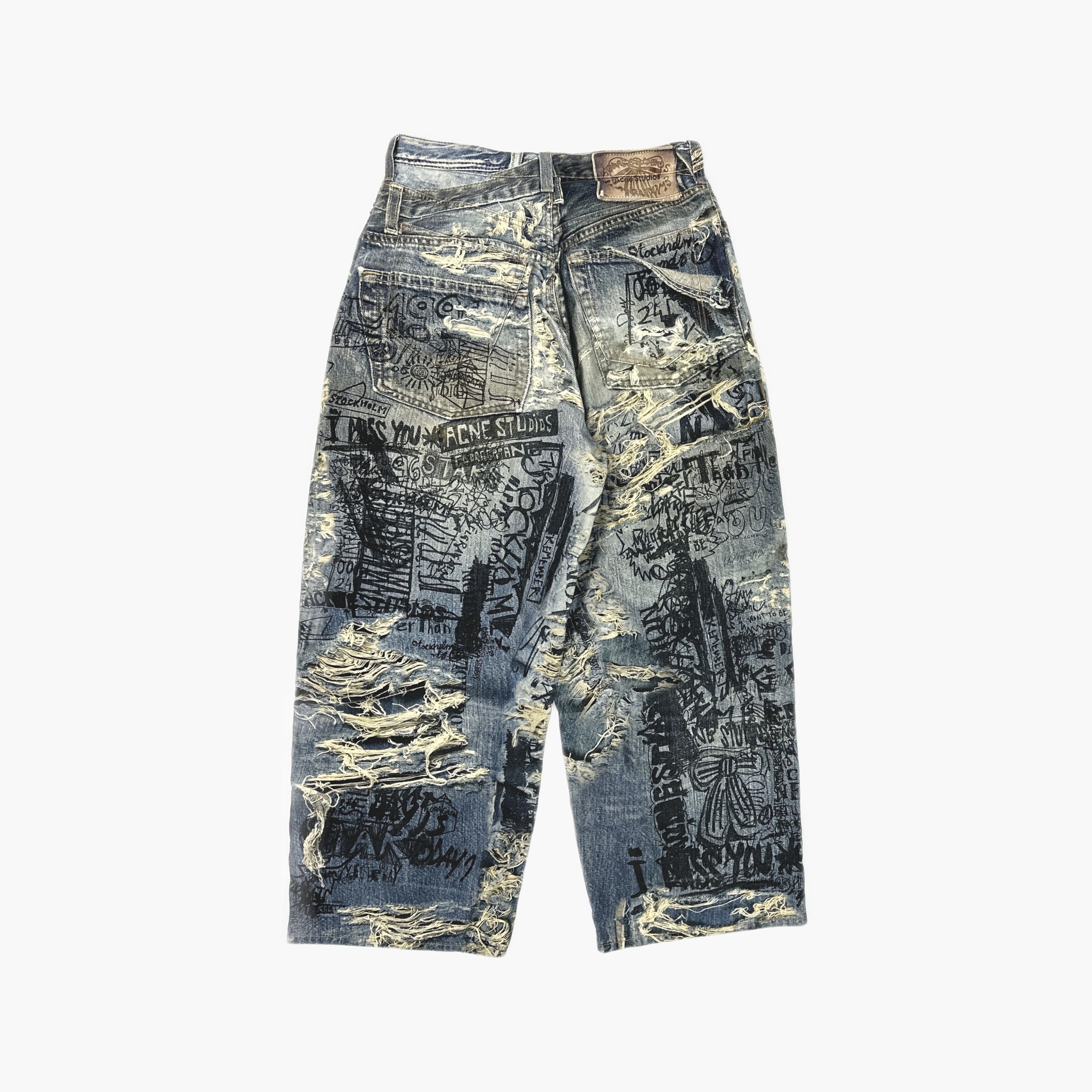 Acne Studios Acne Studios Graffiti Distressed Jeans Size 50 Size US 34 / EU 50 - 2 Thumbnail