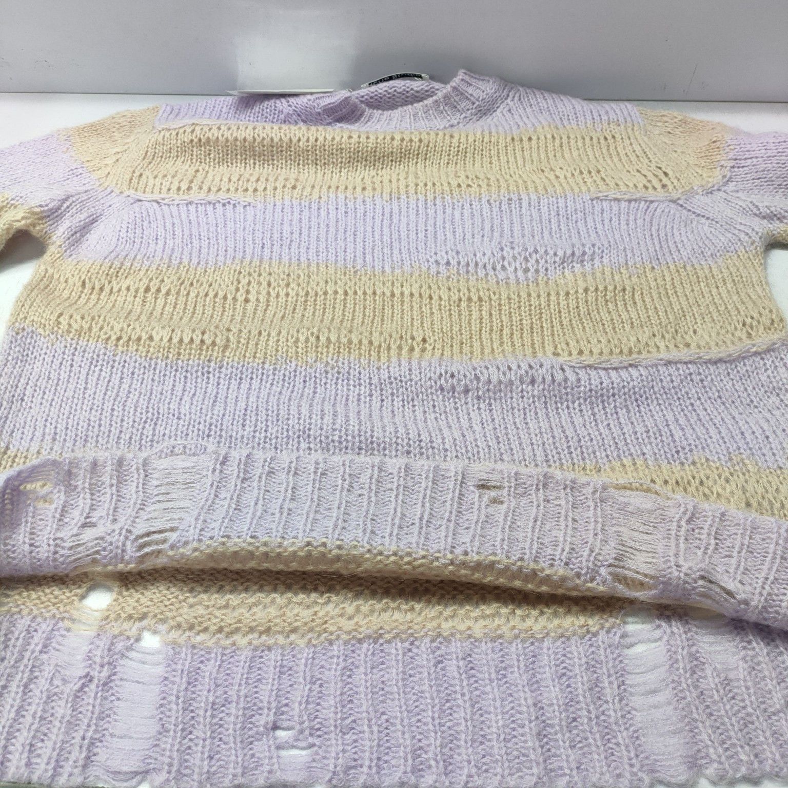 Acne Studios Acne Studios Striped Distressed Sweater XXS Size XXS / US 00 / IT 34 - 13 Thumbnail