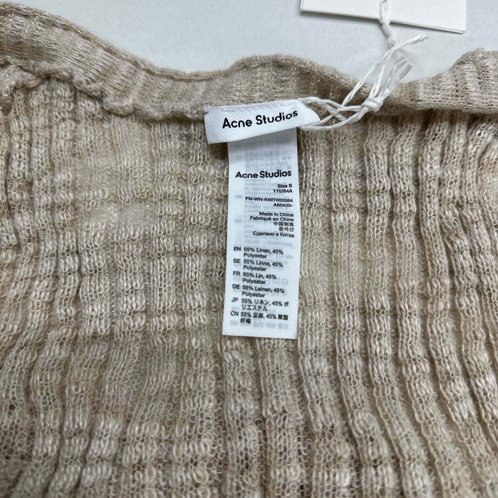 Acne Studios Acne Studios Beige Knit Cardigan Size S Size S / US 4 / IT 40 - 3 Thumbnail