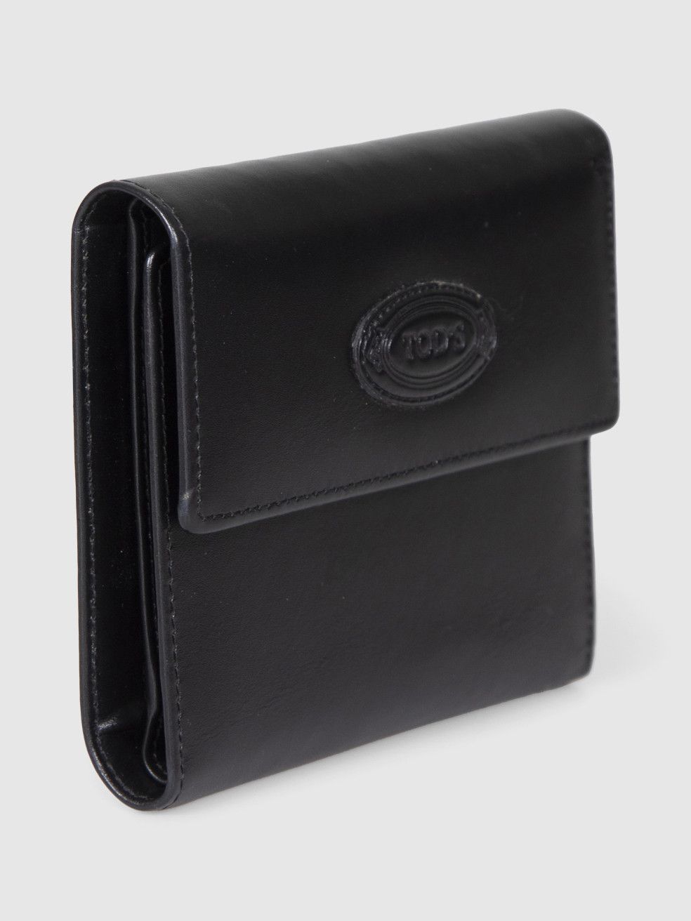 Tod's Black Leather Tri Fold Wallet Size ONE SIZE - 2 Thumbnail
