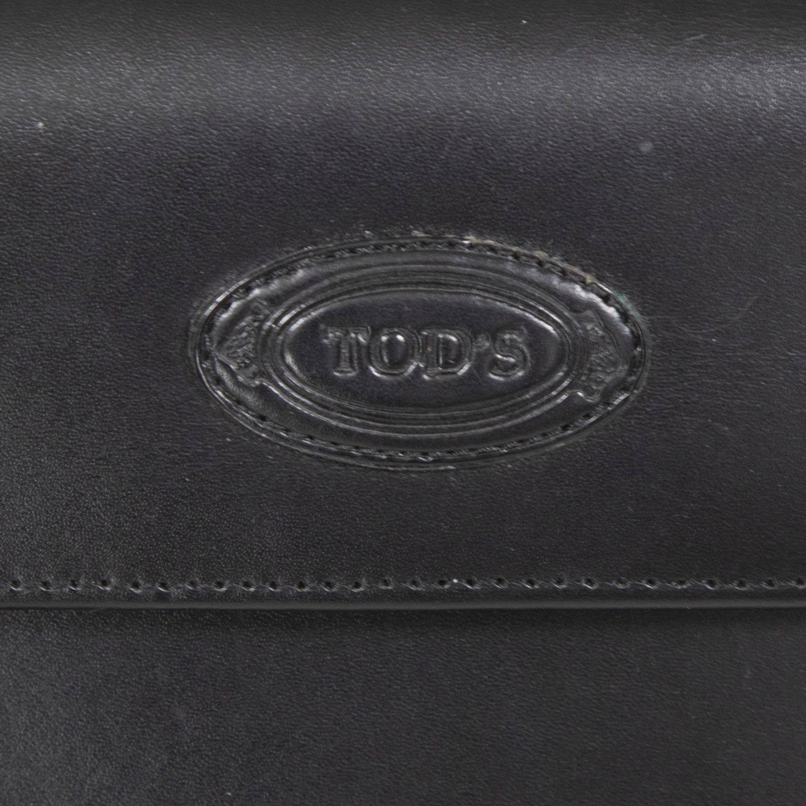 Tod's Black Leather Tri Fold Wallet Size ONE SIZE - 5 Thumbnail