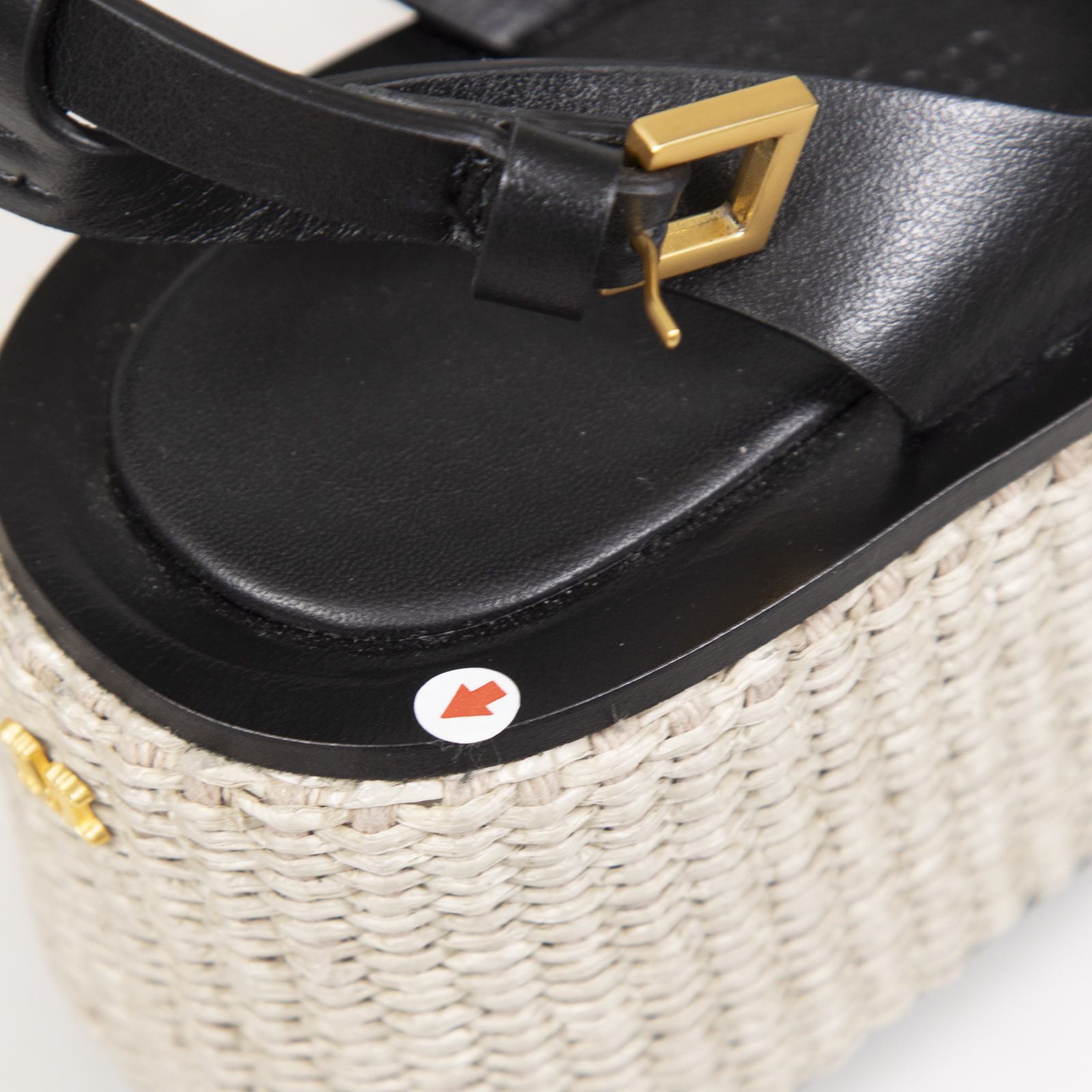 Max Mara Black Leather Platform Sandals Size US 7 / IT 37 - 9 Thumbnail